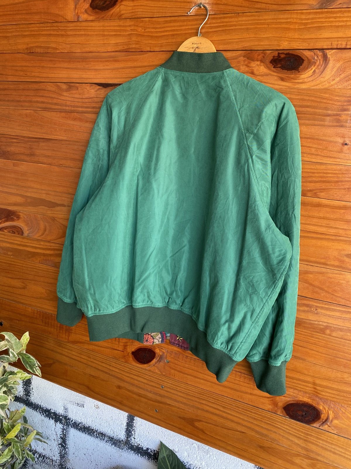 Japanese Brand Vintage Japanese Reversible Bomber Green Flight Jacket Size US L / EU 52-54 / 3 - 20 Thumbnail