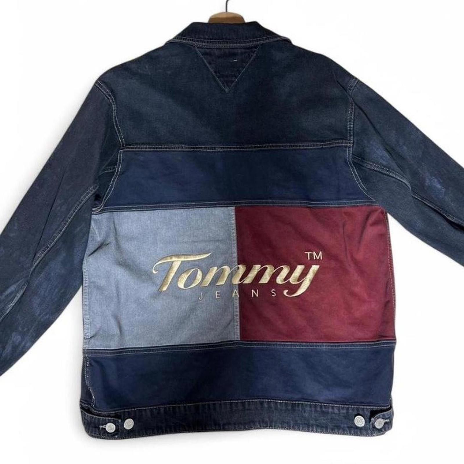Tommy Hilfiger Men’s Vintage heavy denim Tommy Hilfiger jacket gold red Size US M / EU 48-50 / 2 - 1 Thumbnail