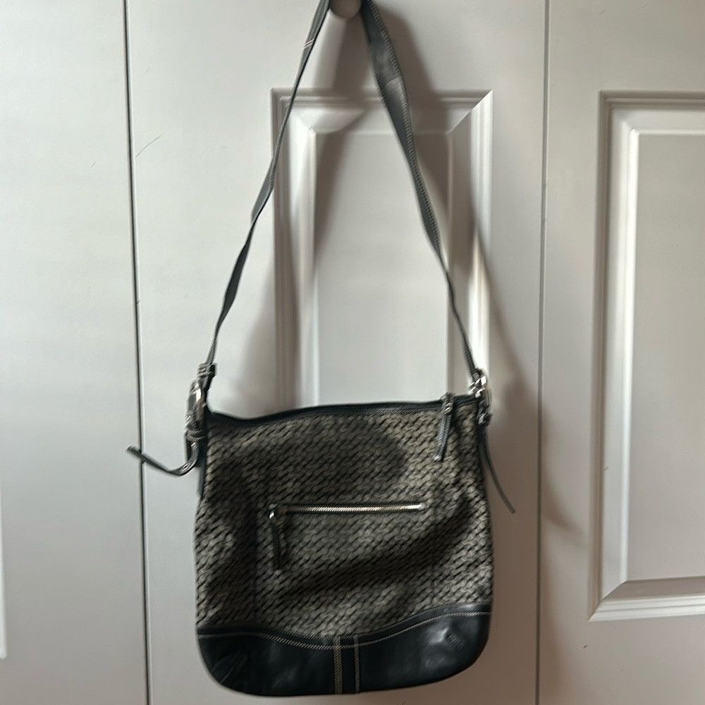 Coach Authentic Vintage Coach Signature Double C Black Leather Tr Size ONE SIZE - 1 Thumbnail