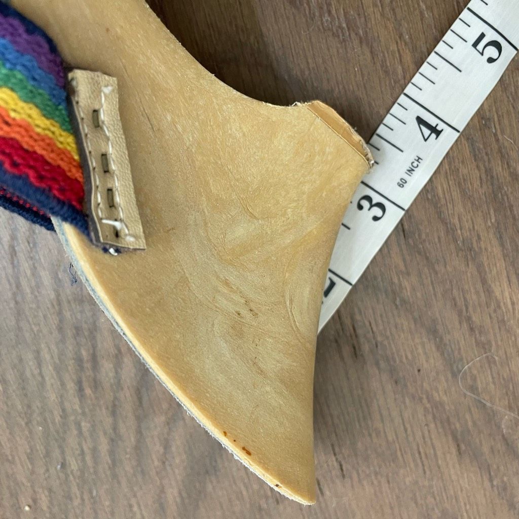 Vintage Vintage 70s 80s Rapallo Rainbow Wedge Mules Heels 7 38 Size US 7 / IT 37 - 13 Thumbnail