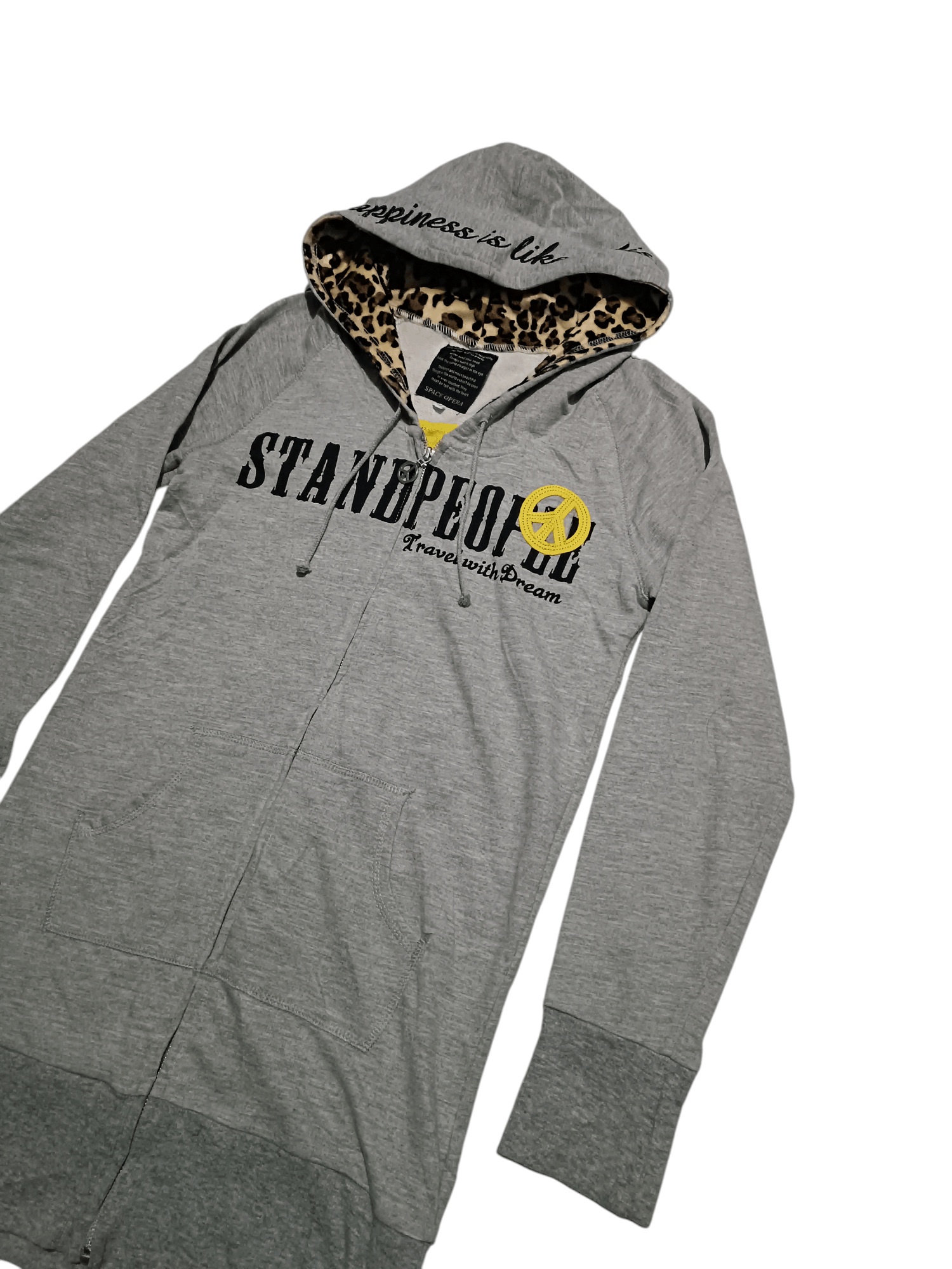 Japanese Brand Japanese Brand Sweater Zip Up Hoodie Leopard Poem Size M / US 6-8 / IT 42-44 - 3 Thumbnail