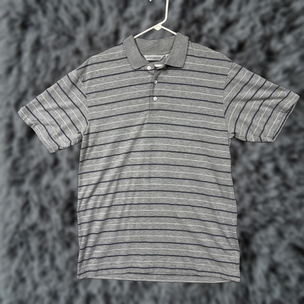 Vintage VINTAGE Wentworth Polo Shirt Mens S Gray Striped Short Sleeve Golf Summer Size US S / EU 44-46 / 1 - 1 Thumbnail