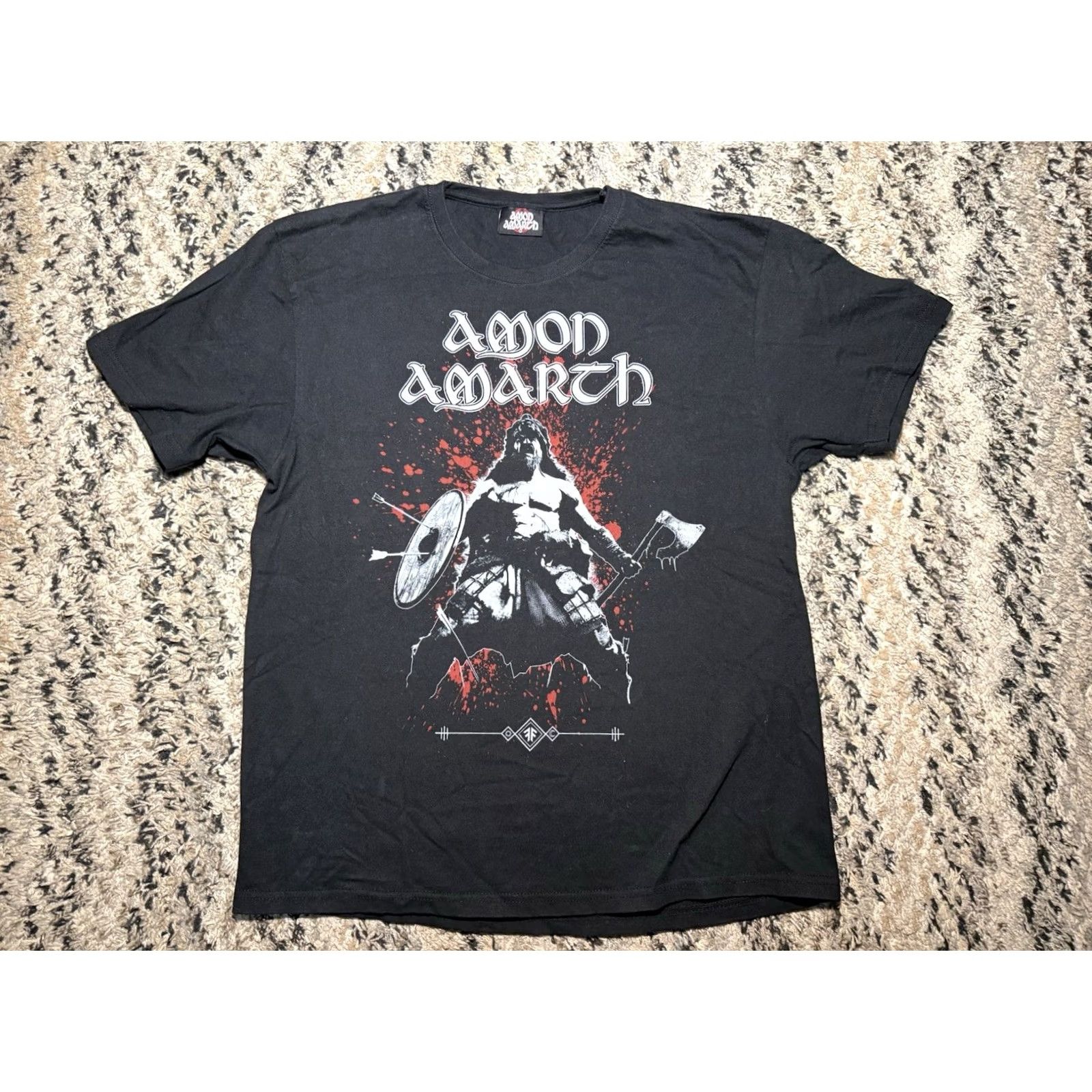 Vintage AMON AMARTH BERSERKER 2019 TOUR SHIRT Concert Band Tee Medium Official Merch Mens T-Shirt Black Short Sleeve Crew Neck Size US M / EU 48-50 / 2 - 2 Thumbnail