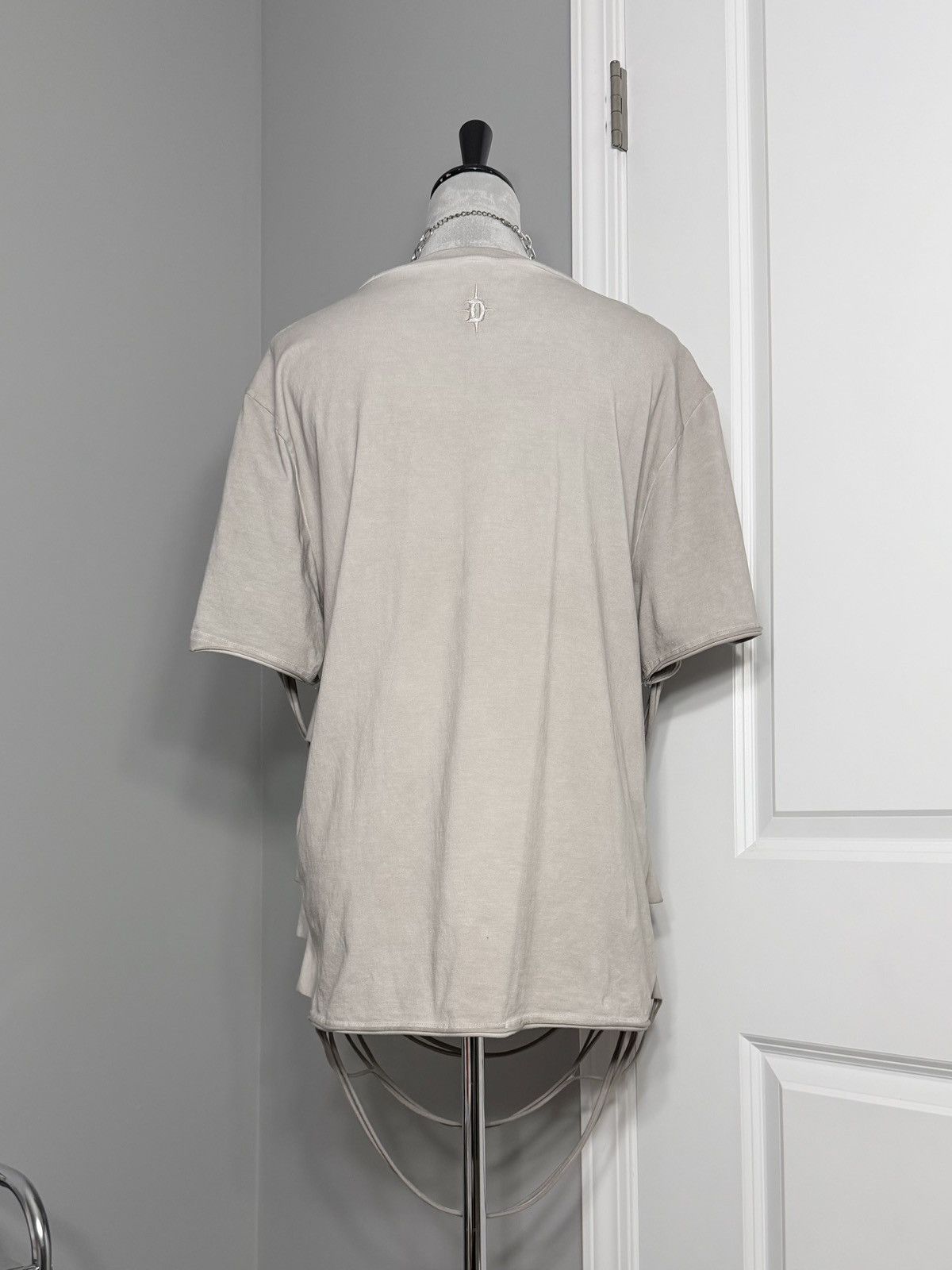 Dolls Kill Darker Wavs Echo Unisex Grey Distressed Layered T-Shirt Size M / US 6-8 / IT 42-44 - 3 Thumbnail