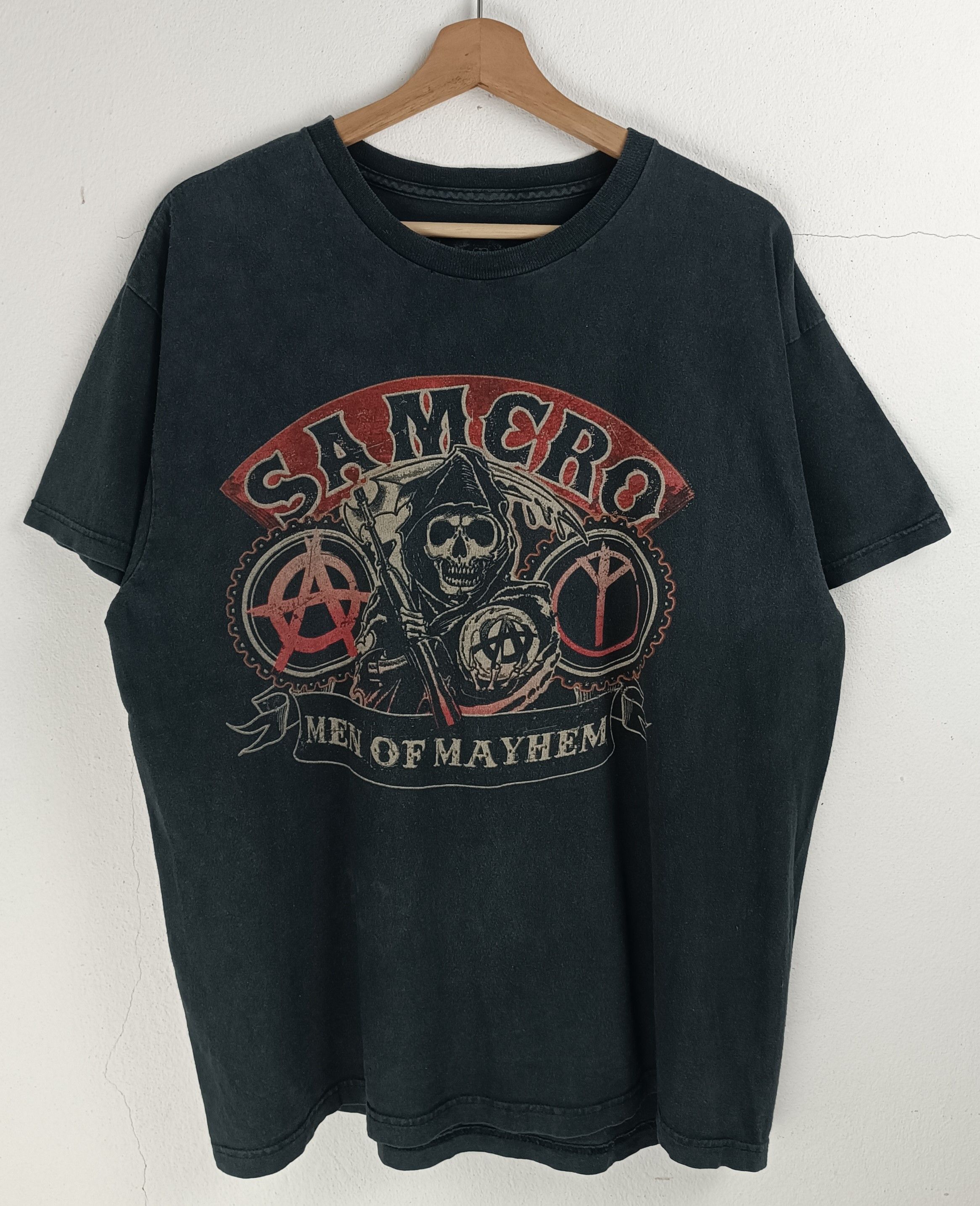 Vintage VINTAGE FADED SONS OF ANARCHY SAMCRO TEE the office friends Size US L / EU 52-54 / 3 - 3 Thumbnail