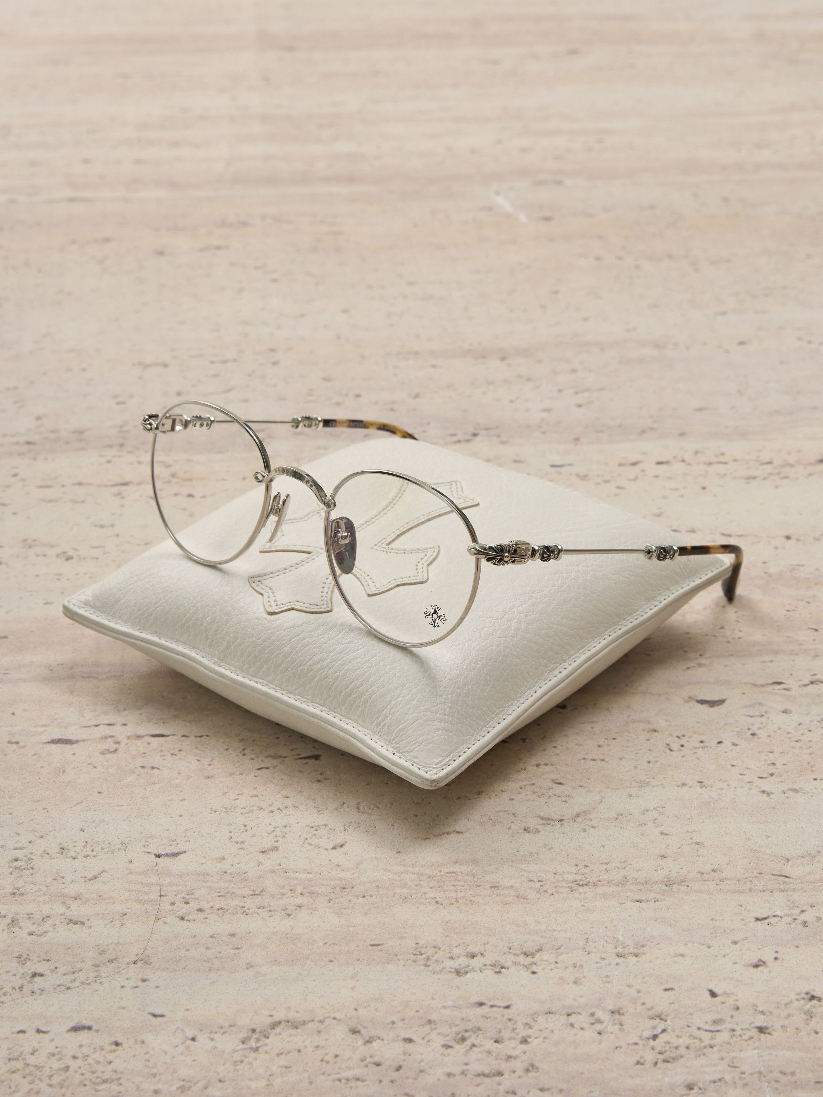 【CHROME HEARTS】BUBBA-A BSG/SS-BSG Chrome Hearts Bubba-A Antique Silver Black Plastic Eye Glass