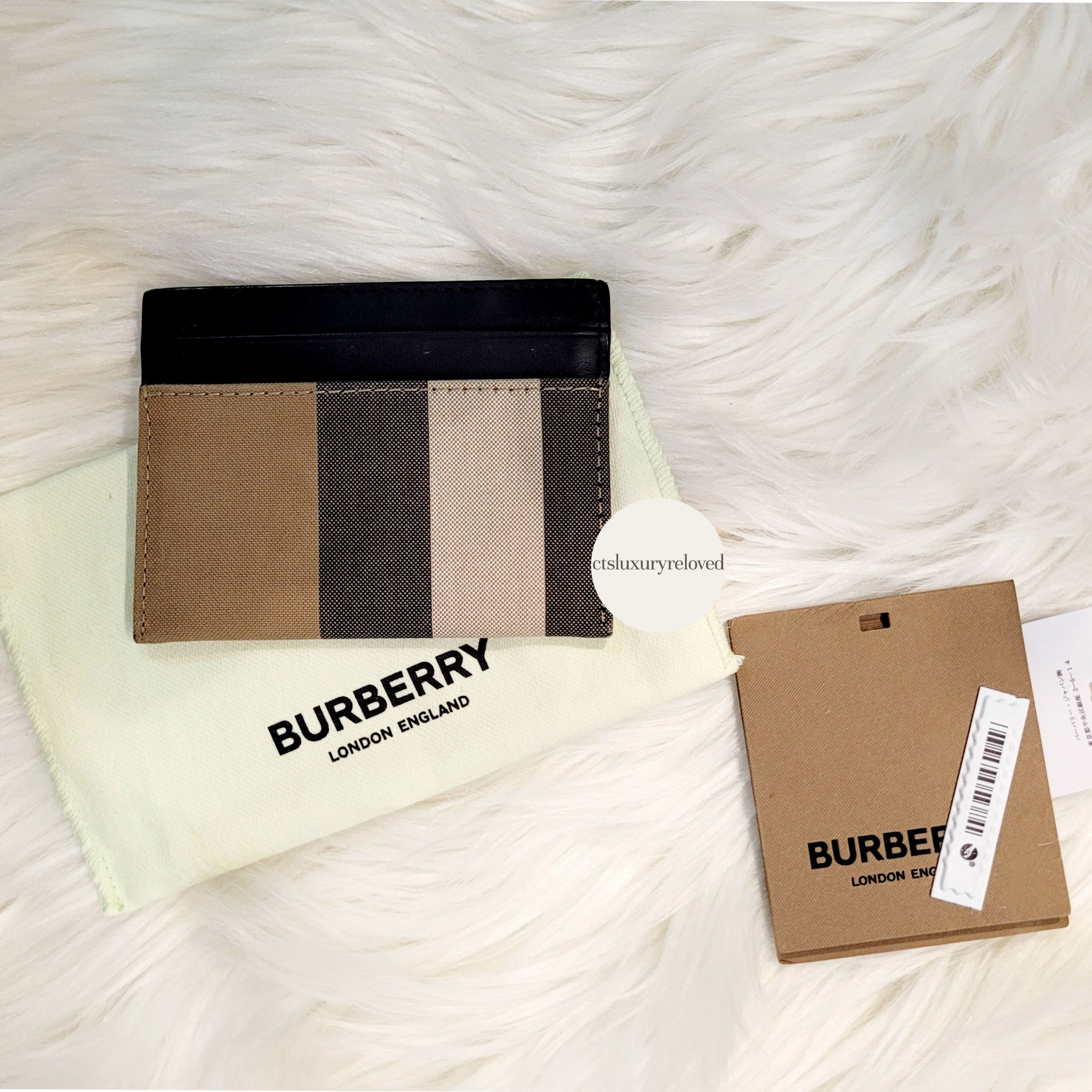 Burberry Burberry Sandon Check Canvas Calf Leather Cardholder Size ONE SIZE - 1 Thumbnail