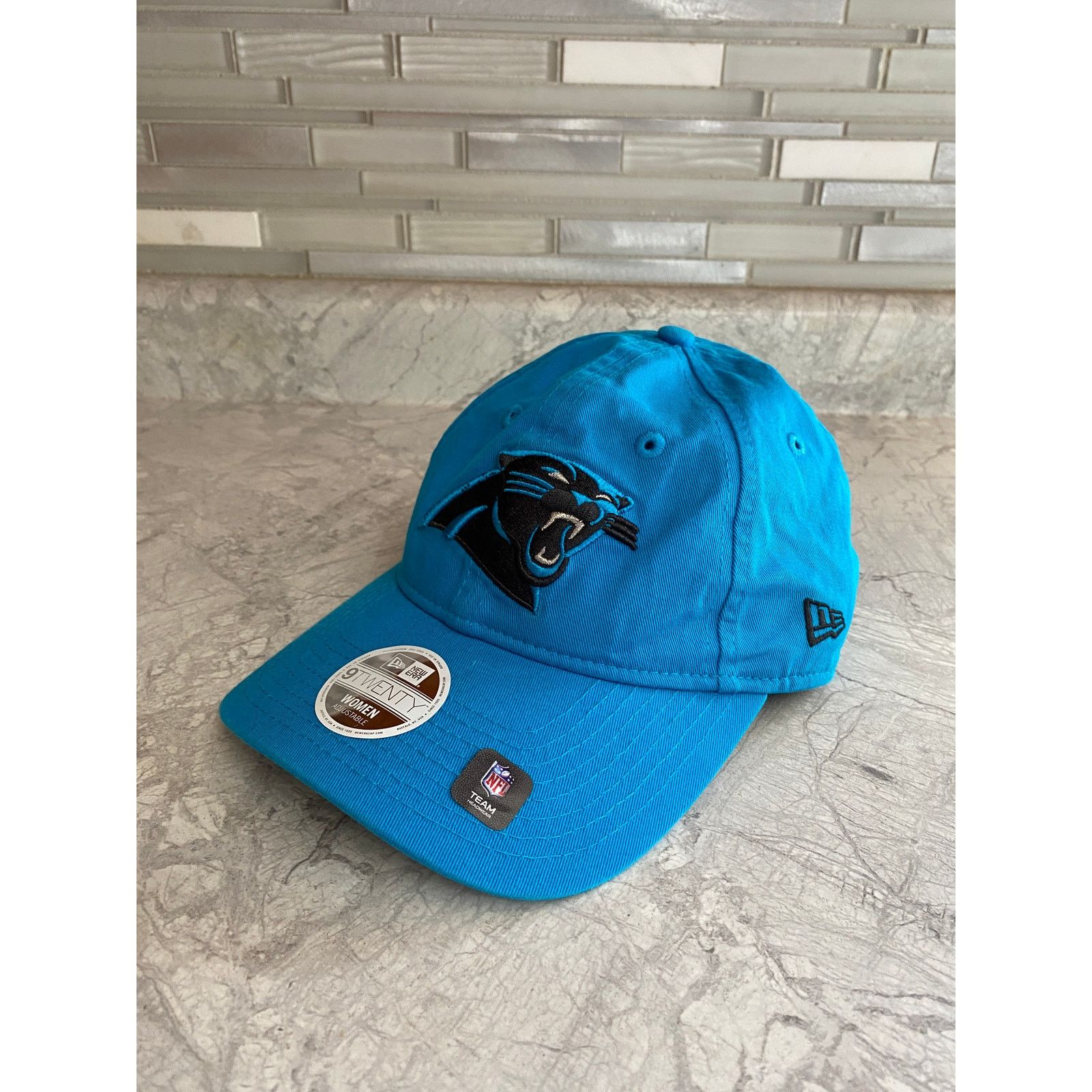 New Era NWT Carolina Panthers Women's Strapback Hat Size ONE SIZE - 1 Thumbnail