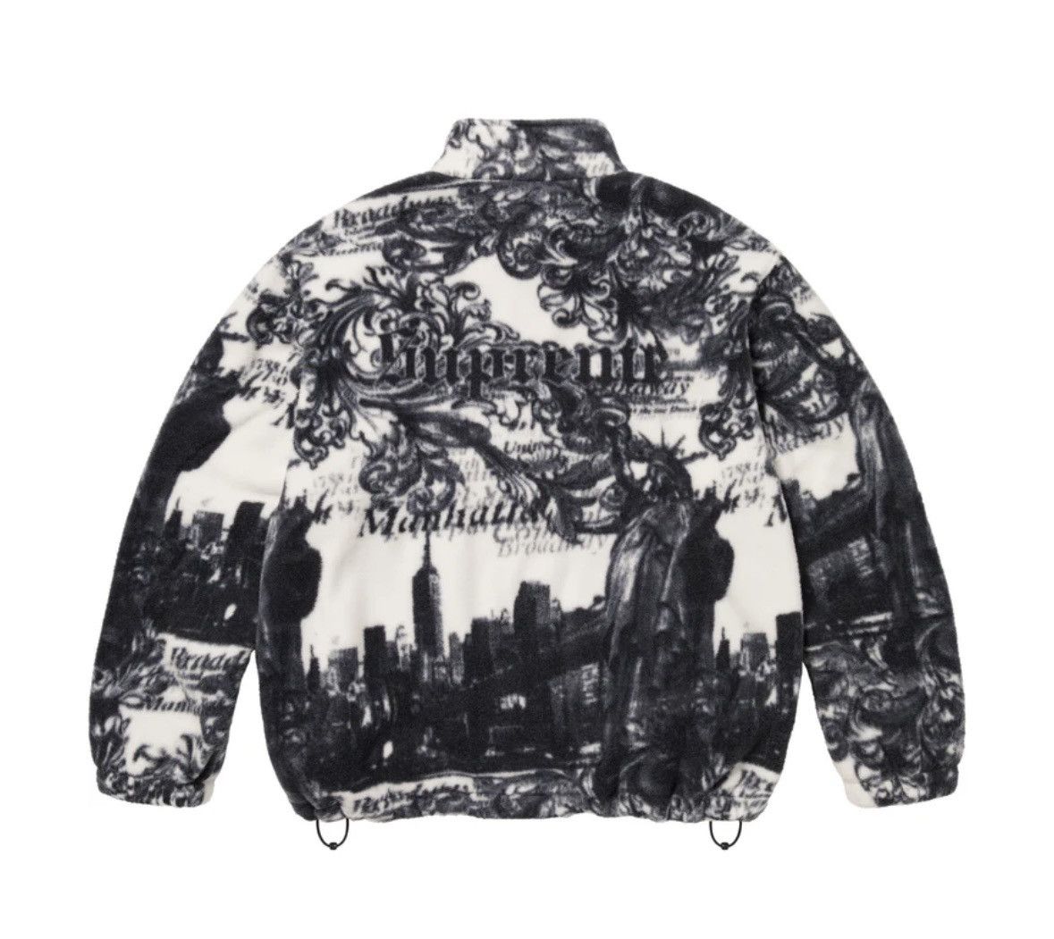 Supreme Supreme new York white and black fleece zip up Size US L / EU 52-54 / 3 - 2 Thumbnail