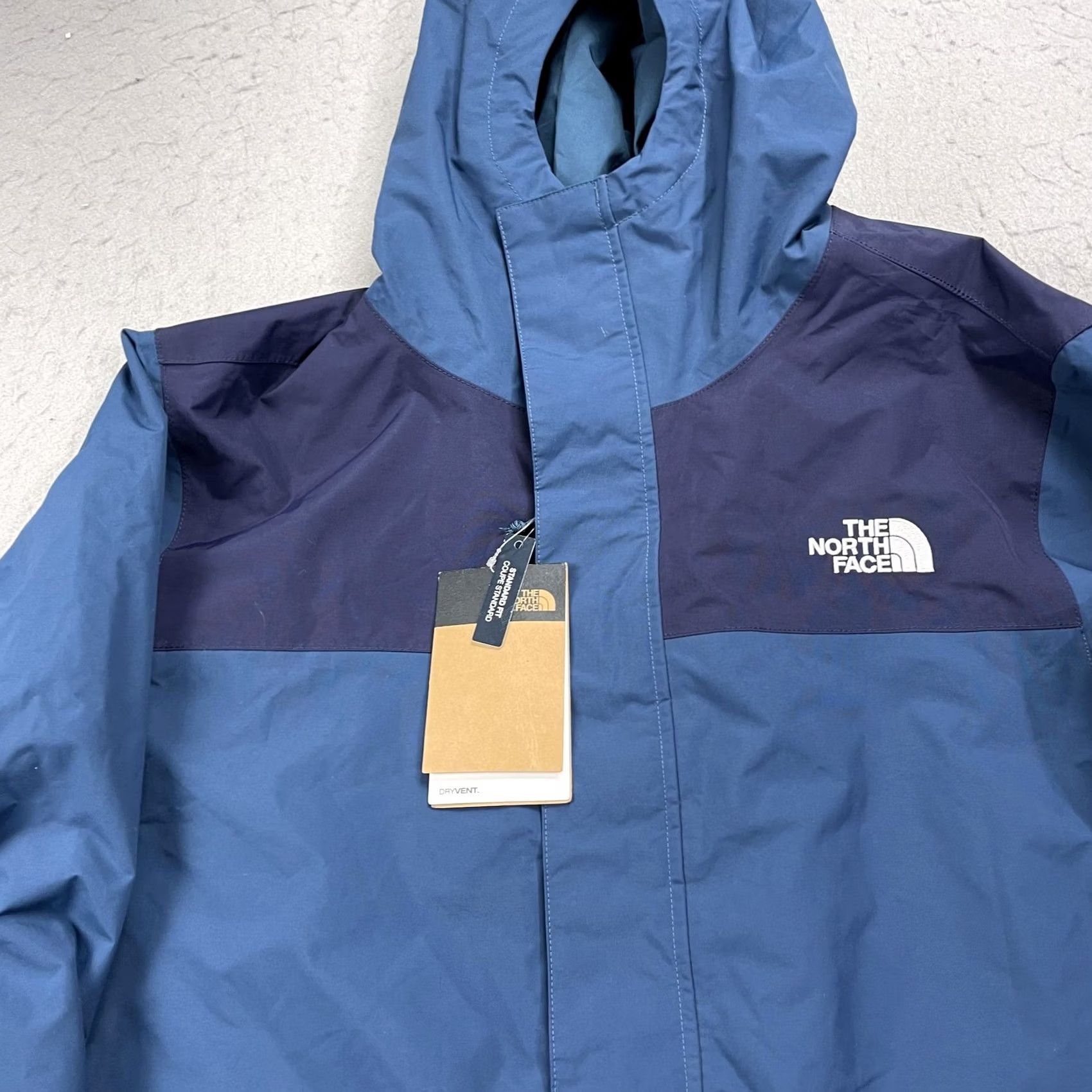 The North Face The North Face City Breeze Rain Parka Coat Mens M Blue DryVent Waterproof Hooded Full Zip Pockets Long Stand-Up Collar Embroidered Logo Vintage: No Size US M / EU 48-50 / 2 - 2 Thumbnail