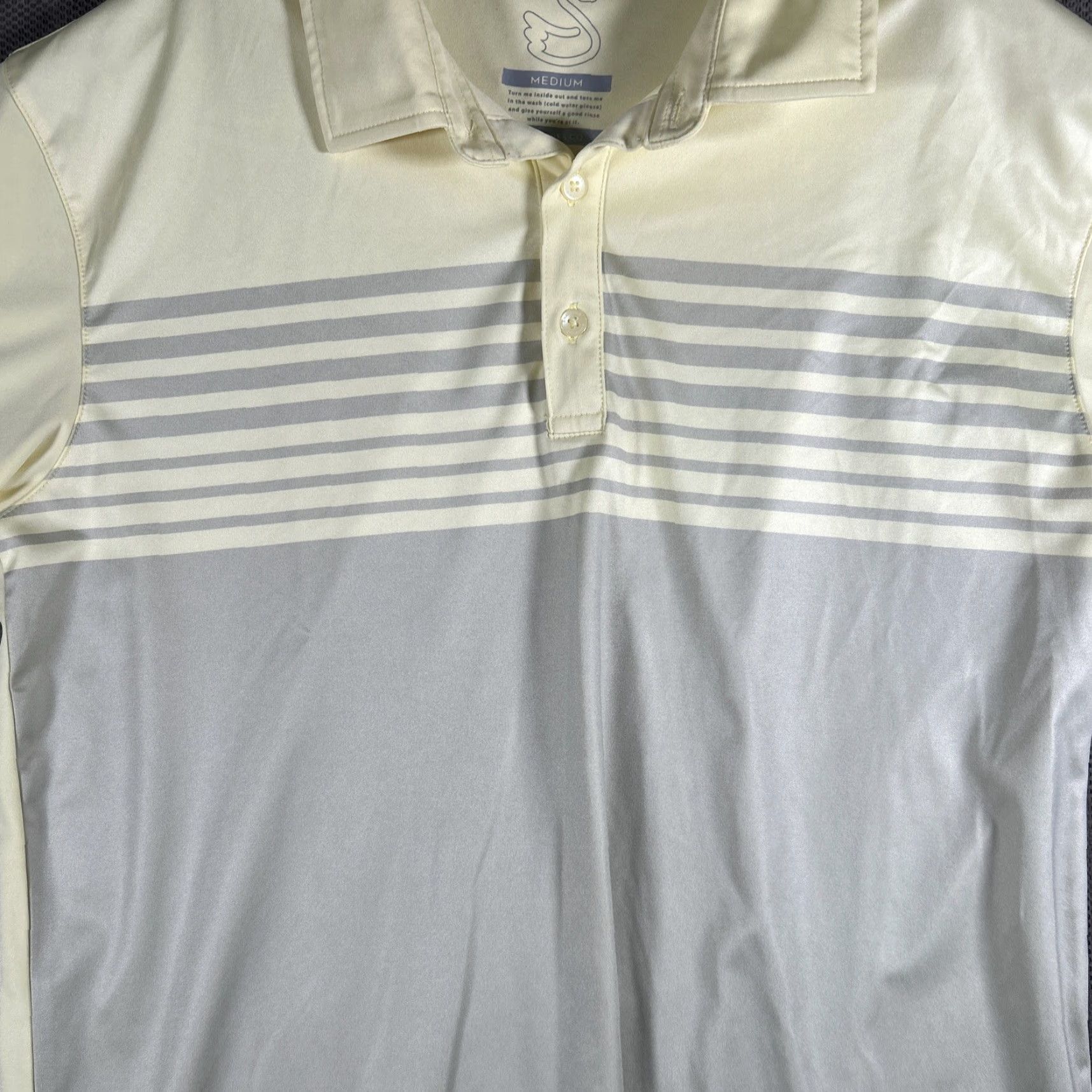 Vintage Swannies Co. Polo Shirt Mens Medium Performance Golf Polo Yellow & Grey Size US M / EU 48-50 / 2 - 3 Thumbnail
