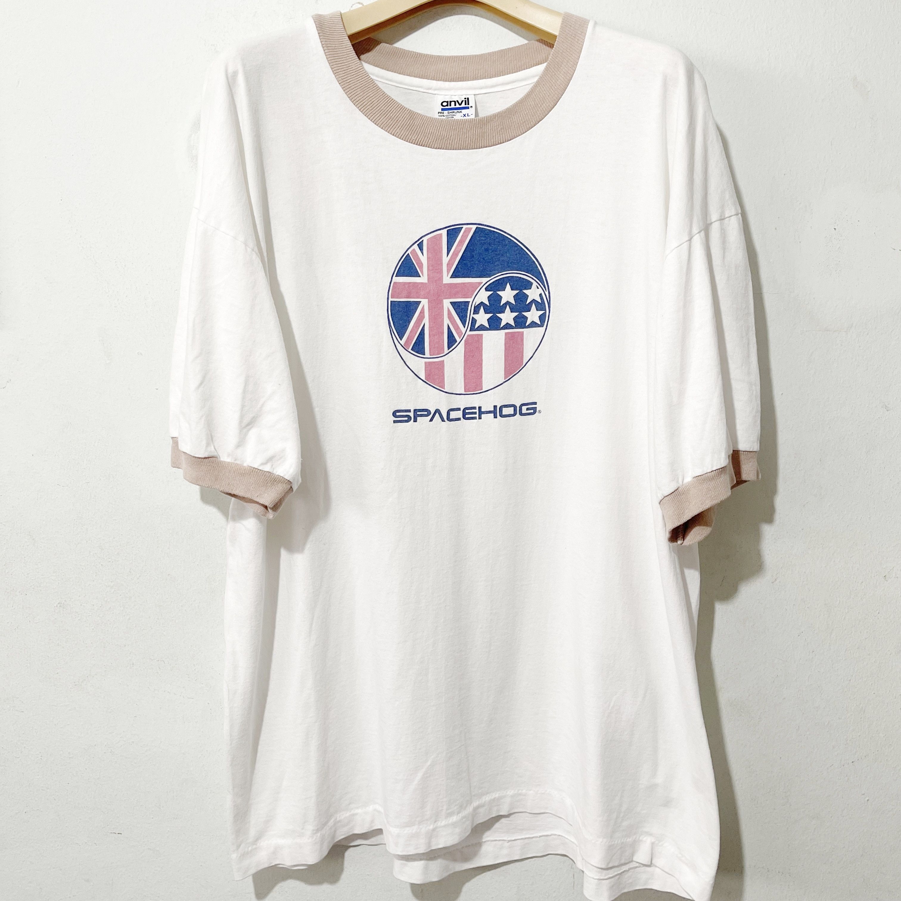 Band Tees × Vintage Vintage 90s Spacehog Ringer Tee Size US XL / EU 56 / 4 - 1 Thumbnail