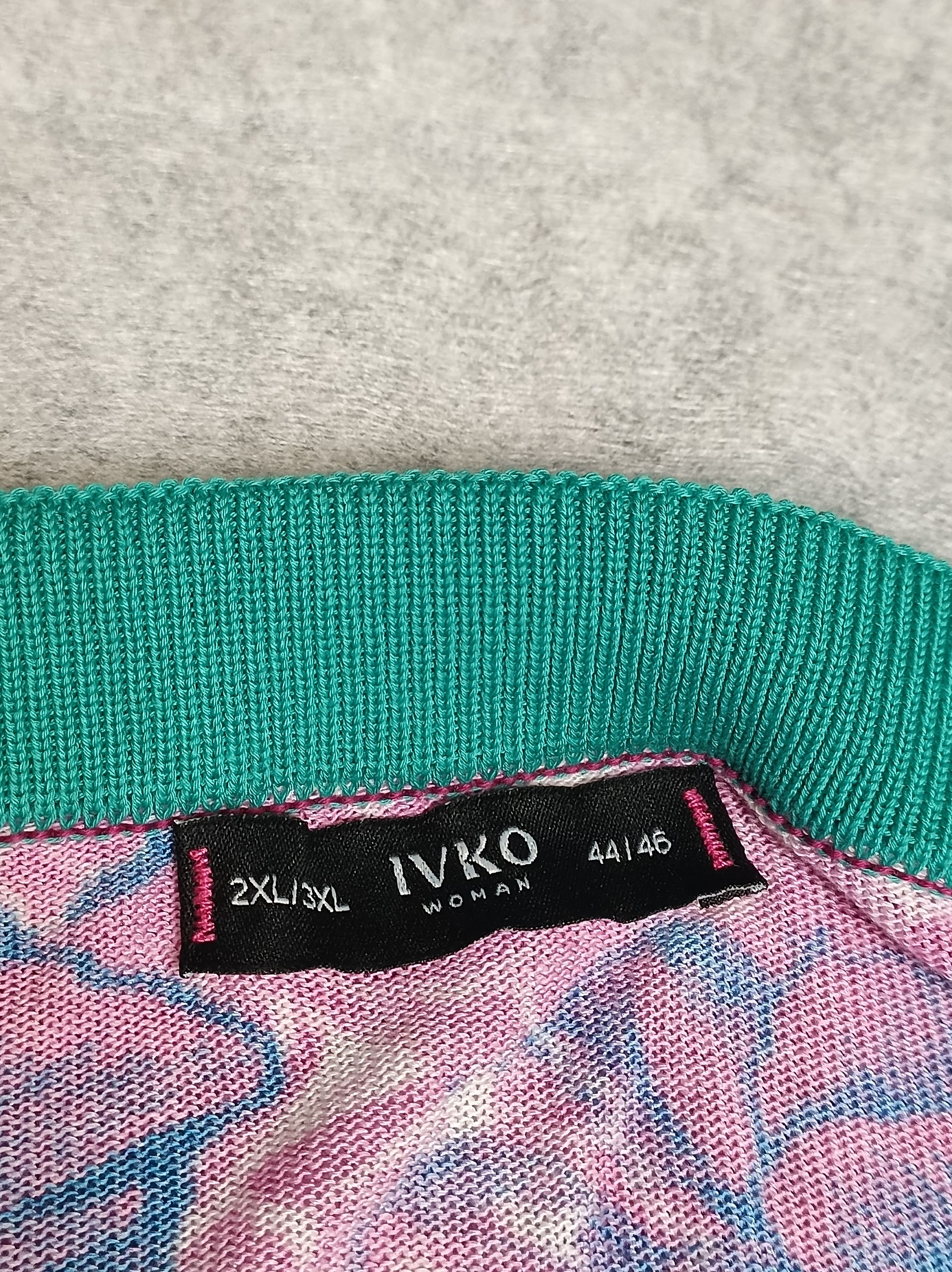 Japanese Brand IVKO Printed Cardigan Jungle Motif Pink Size XXL/3XL Size XXL / US 16-18 / IT 52-54 - 7 Thumbnail