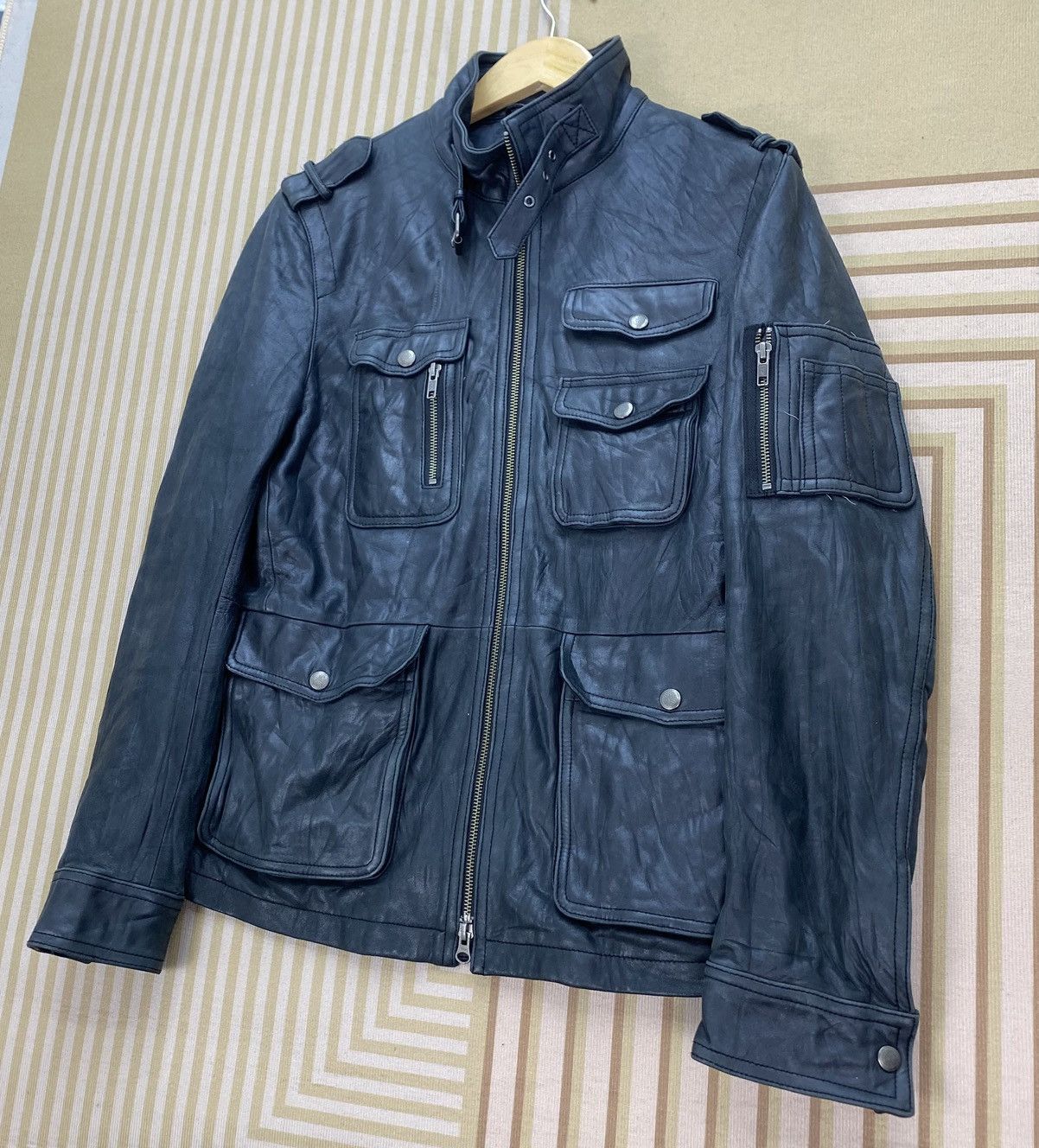 Japanese Brand 🌺if six was nine style Sheep Leather Biker Tactical Jacket Size US M / EU 48-50 / 2 - 3 Thumbnail