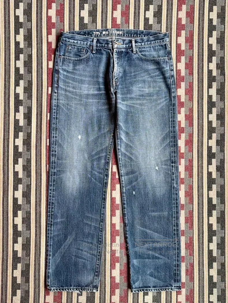 Neighborhood Neighborhood size XL Basic Washed Denim Jeans Mid Rise Size US 27 - 1 Thumbnail