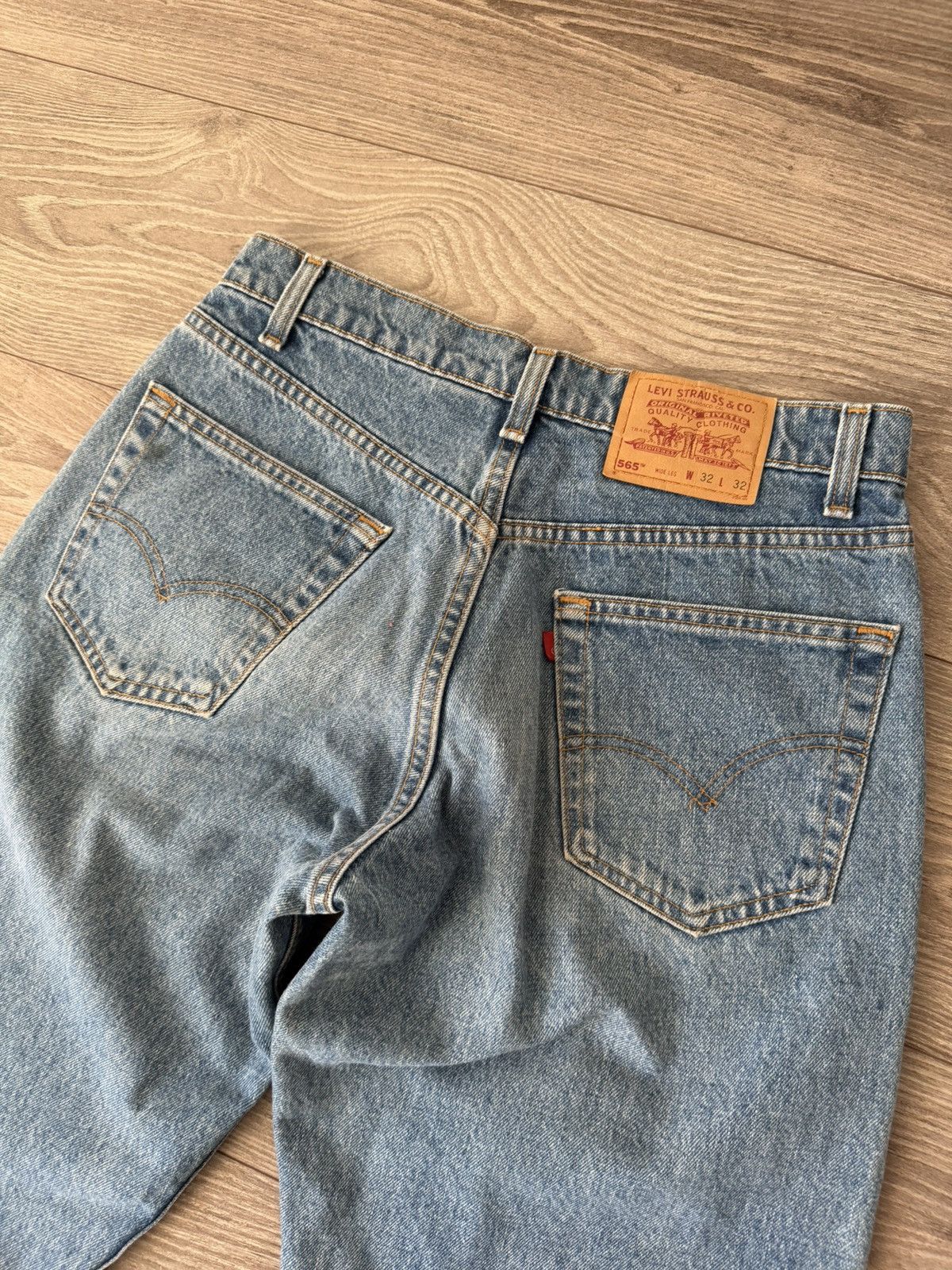 Levi's ‼️Vintage Levi’s Grey 565 Red Tab Denim Made in USA🇺🇸Jeans‼️ Size US 32 / EU 48 - 5 Thumbnail