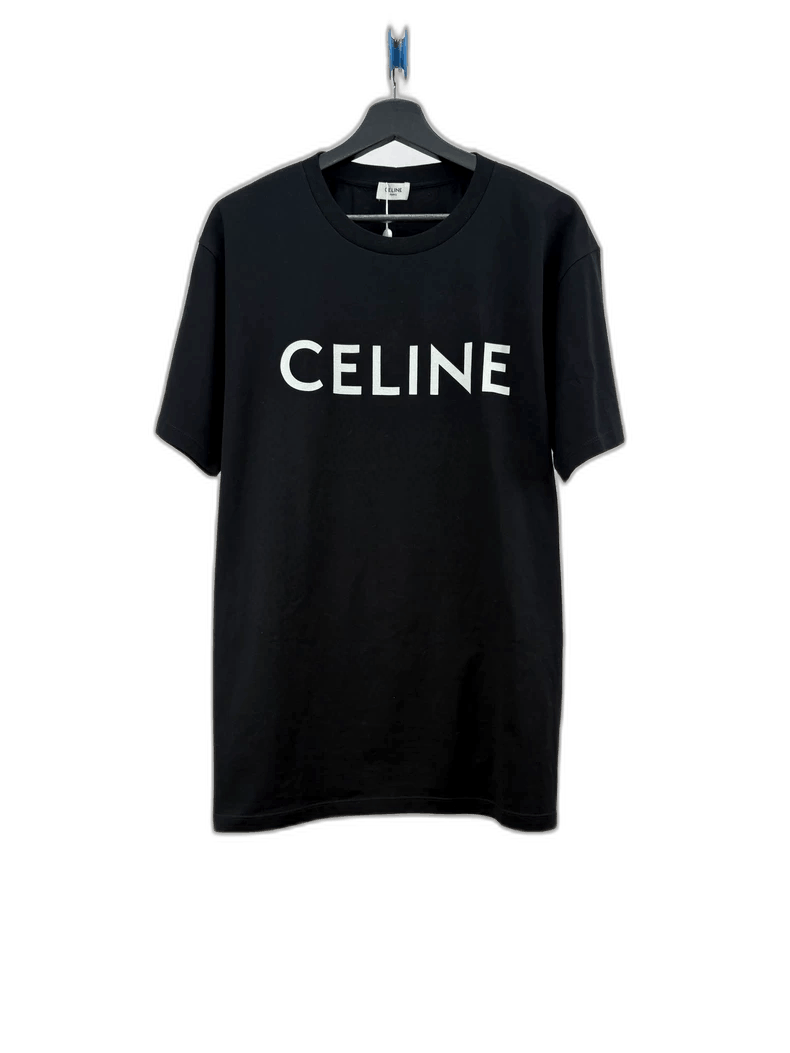 Celine Celine Black Logo Short Sleeve TShirt M Size US M / EU 48-50 / 2 - 1 Thumbnail