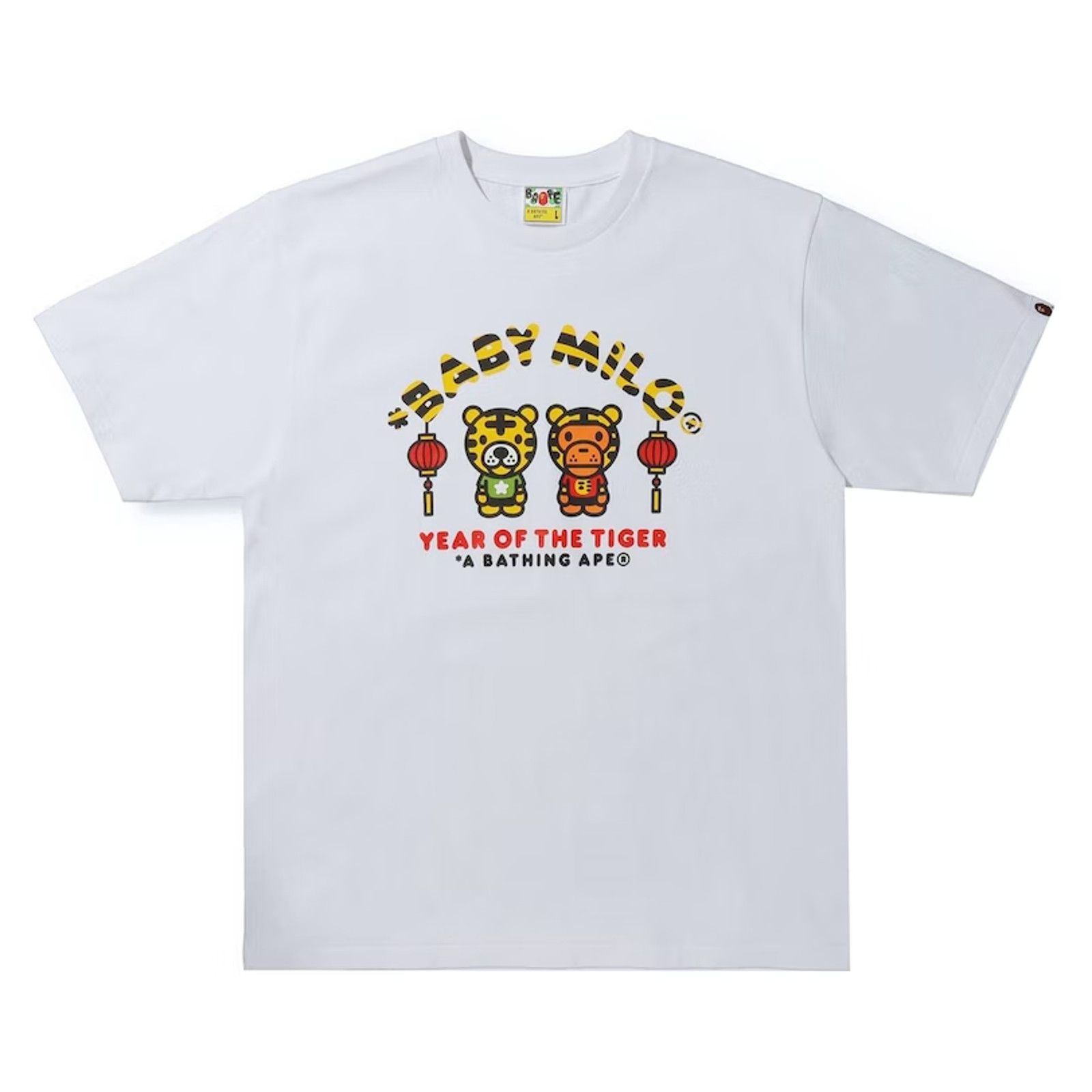 image of Bape Year Of The Tiger Baby Milo Short Sleeve Tee Shirt, Men's (Size XL)