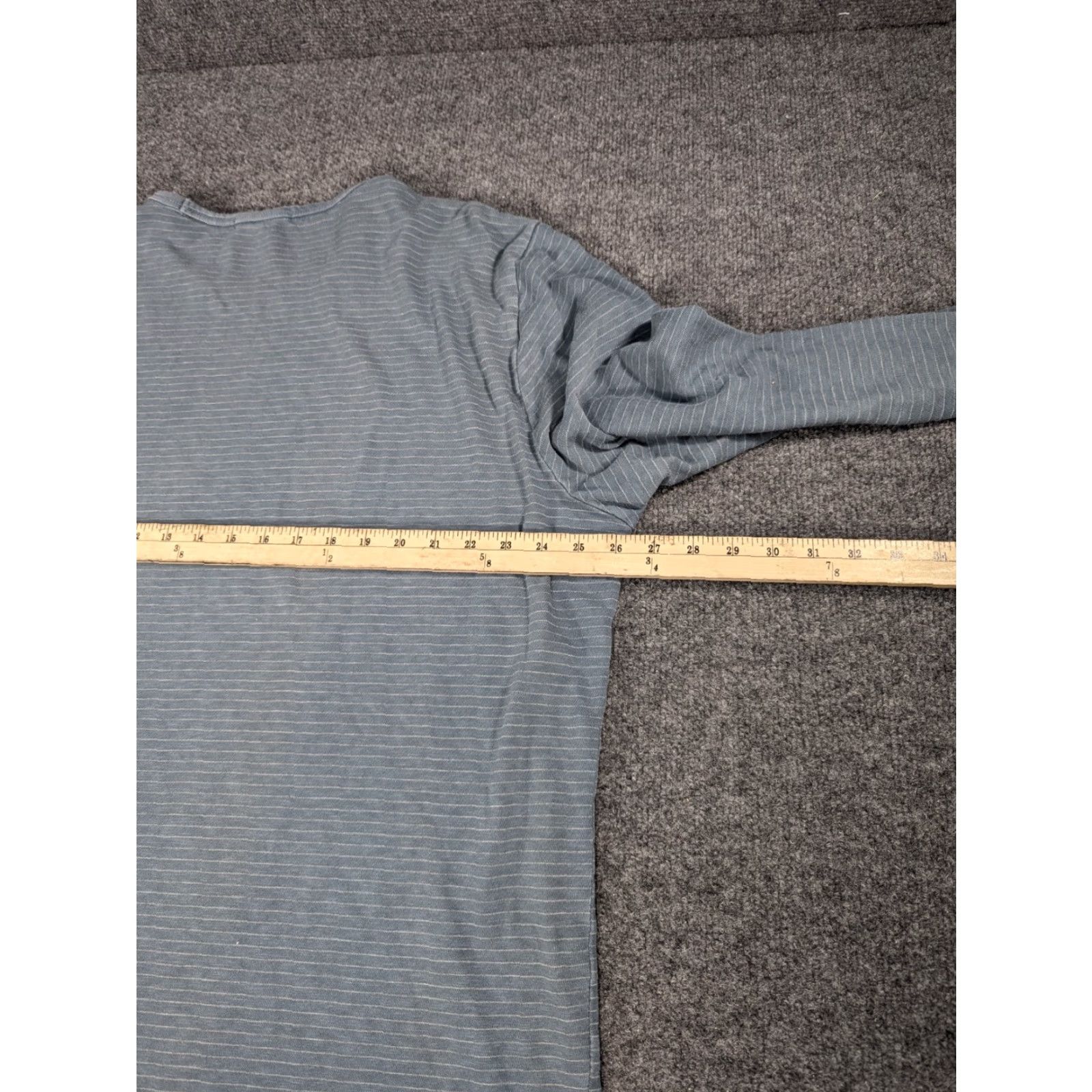 Marine Layer Marine Layer Shirt Men’s 2XL Long Sleeve Striped Navy Blue Henley Casual Pullover Lightweight Stretch Cotton Polyester Accents Logo Button Size US XXL / EU 58 / 5 - 6 Thumbnail