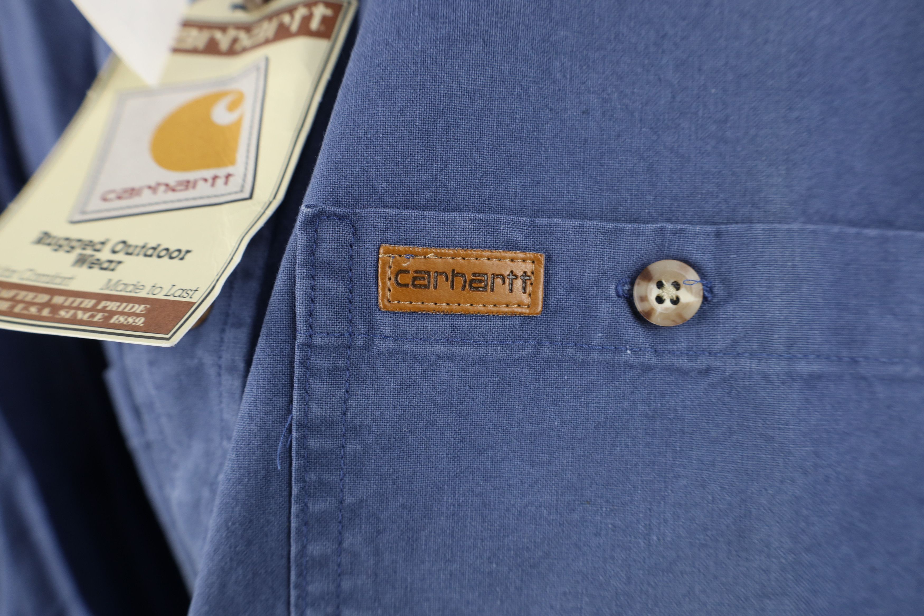Carhartt NOS Vintage 90s Carhartt Collared Button Down Shirt USA Size US XL / EU 56 / 4 - 4 Thumbnail