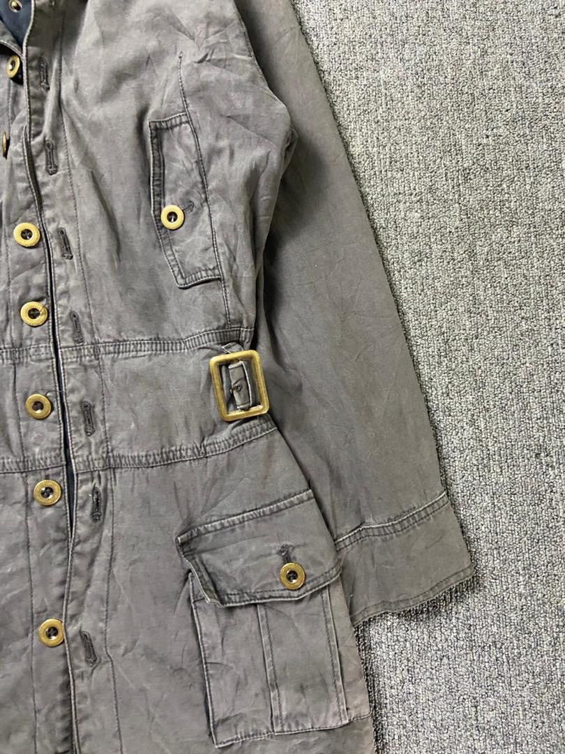 Japanese Brand ALGONQUIN Military Style Trench Jacket with Fur (203) Size XS / US 0-2 / IT 36-38 - 8 Thumbnail