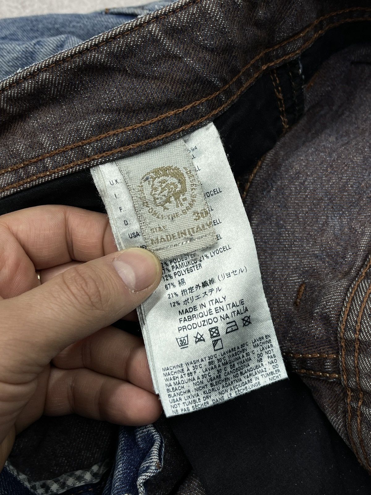 Diesel Diesel IAKOP Ripped Denim Jeans Blue Made in Italy Size US 30 / EU 46 - 19 Thumbnail