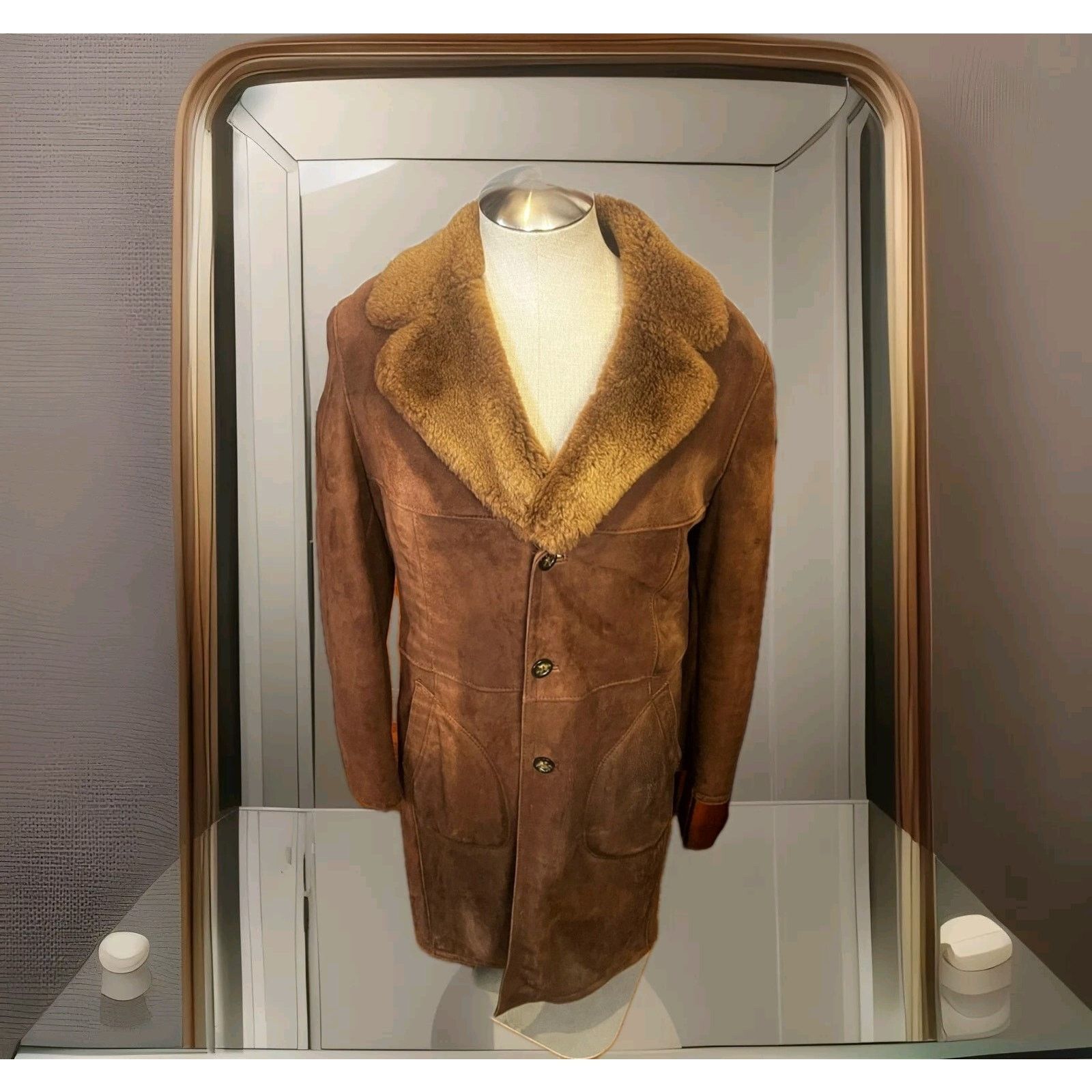 Other Filip Leather Mens Brown Shearling coat Size 56 Size US XL / EU 56 / 4 - 11 Thumbnail
