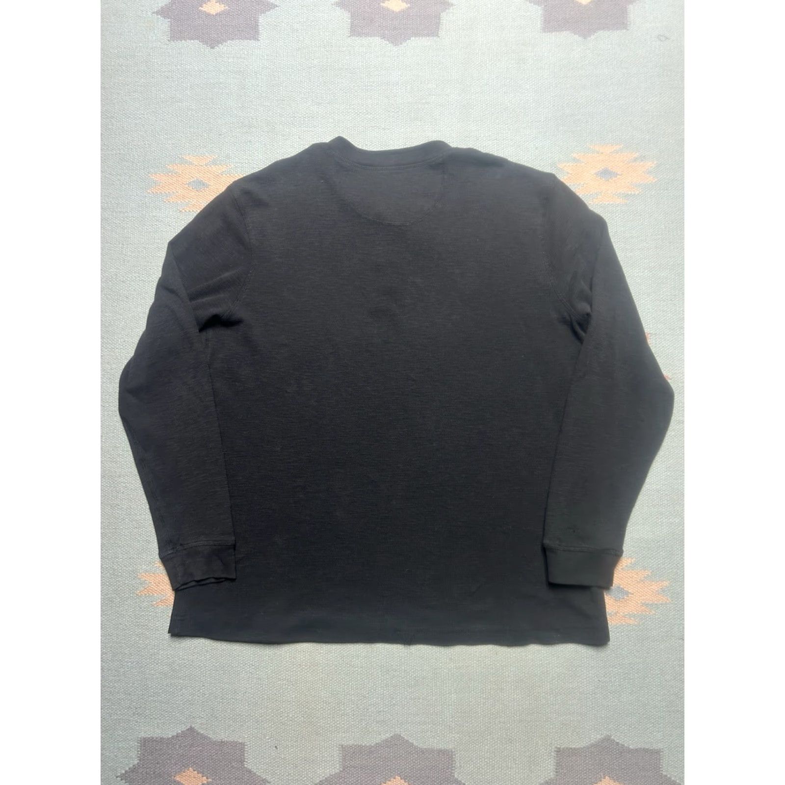 Vintage Falls Creek Thermal Shirt Long Sleeve Henley Black Large Mens Fall Waffle Knit Base Layer T-Shirt Size US L / EU 52-54 / 3 - 7 Thumbnail