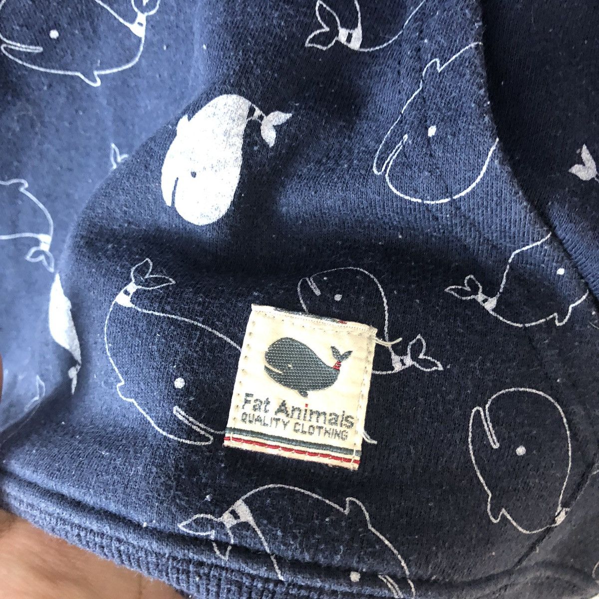 Japanese Brand Fat Animals wheel fullprint Dark Blue Hoodie #A474 Size US S / EU 44-46 / 1 - 12 Thumbnail