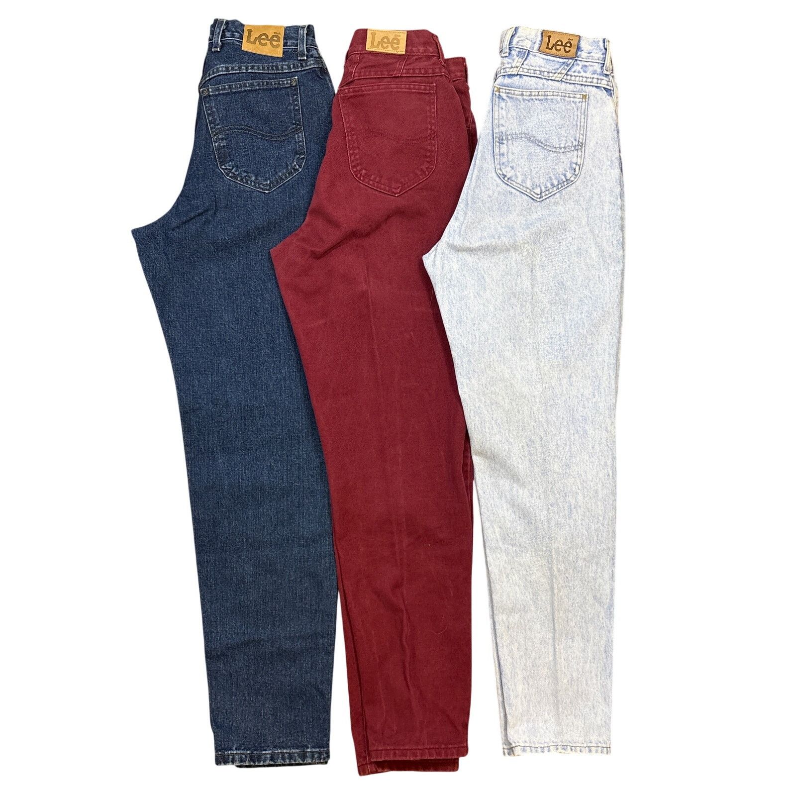 Lee Vintage 90s Lee mom Jean Bundle (3) Blue Burgundy 12 L Size 34" / US 12 / IT 48 - 1 Thumbnail