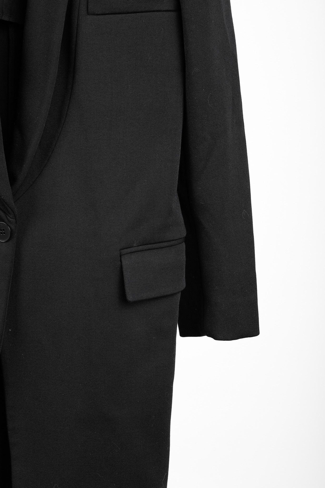 Stella McCartney Stella McCartney Black Wool-Gabardine Coat Size S / US 4 / IT 40 - 6 Thumbnail