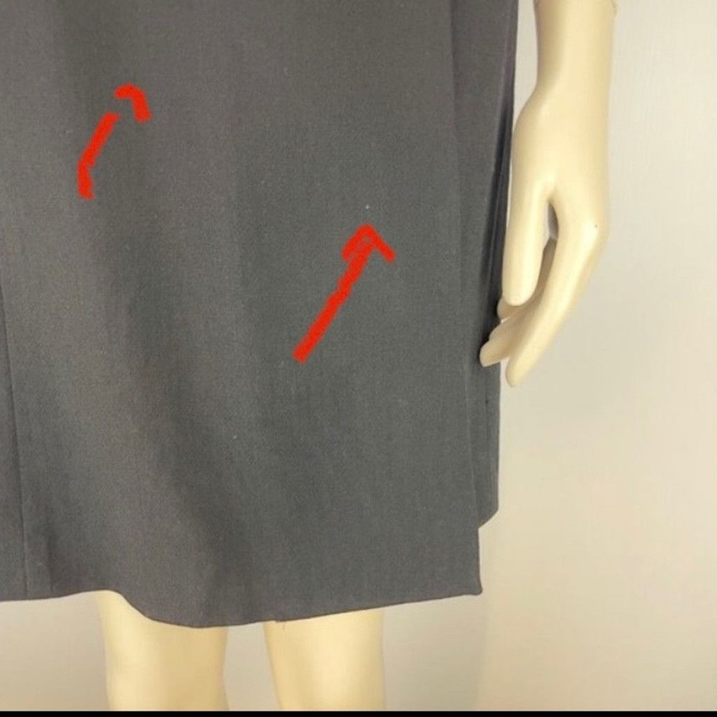 Other LIDA BADAY 100% Wool Adjustable Wrap Office Black Dress sz M Size M / US 6-8 / IT 42-44 - 11 Thumbnail