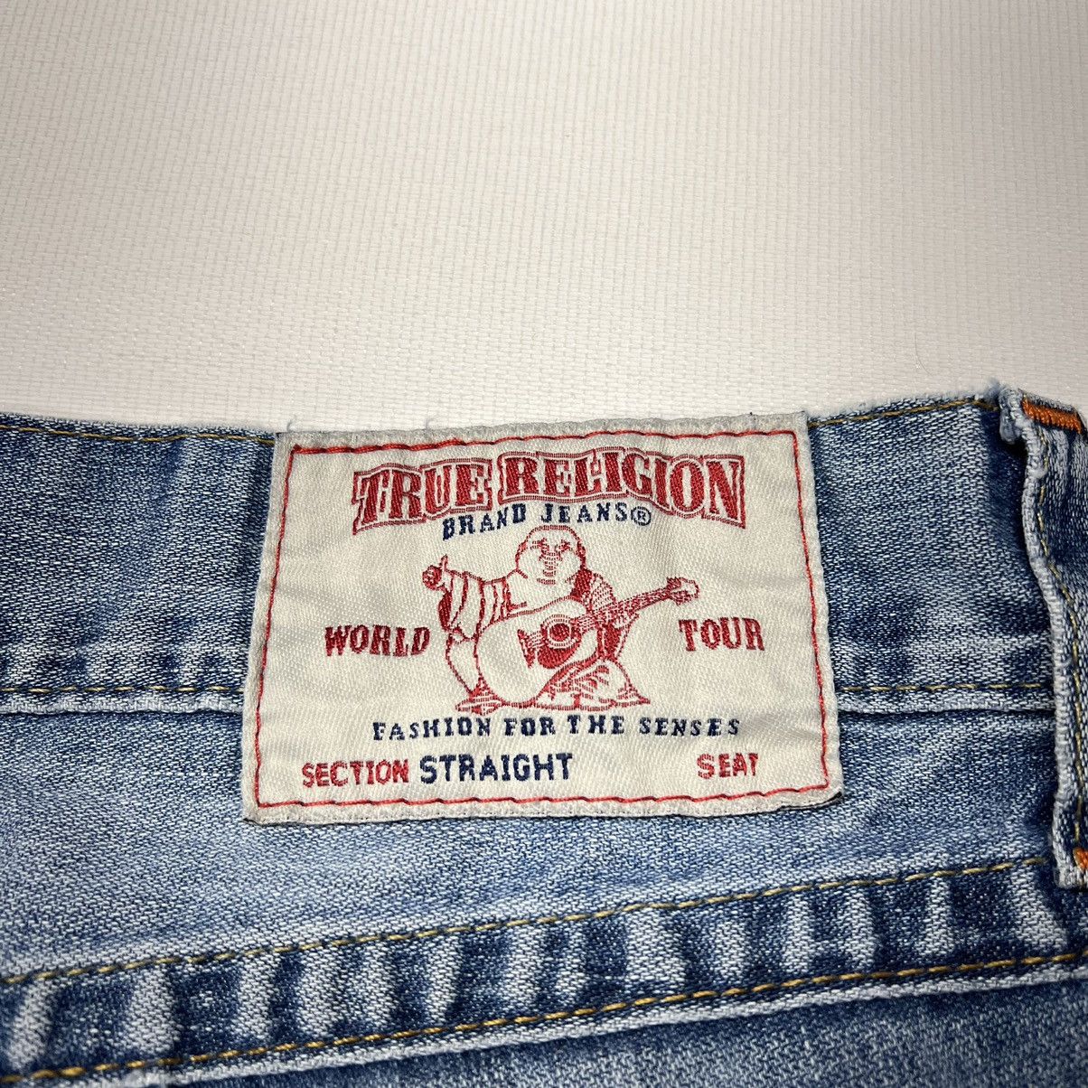 True Religion True Religion Jeans Blue Straight Flap Denim Ricky Washed Size US 36 / EU 52 - 14 Thumbnail