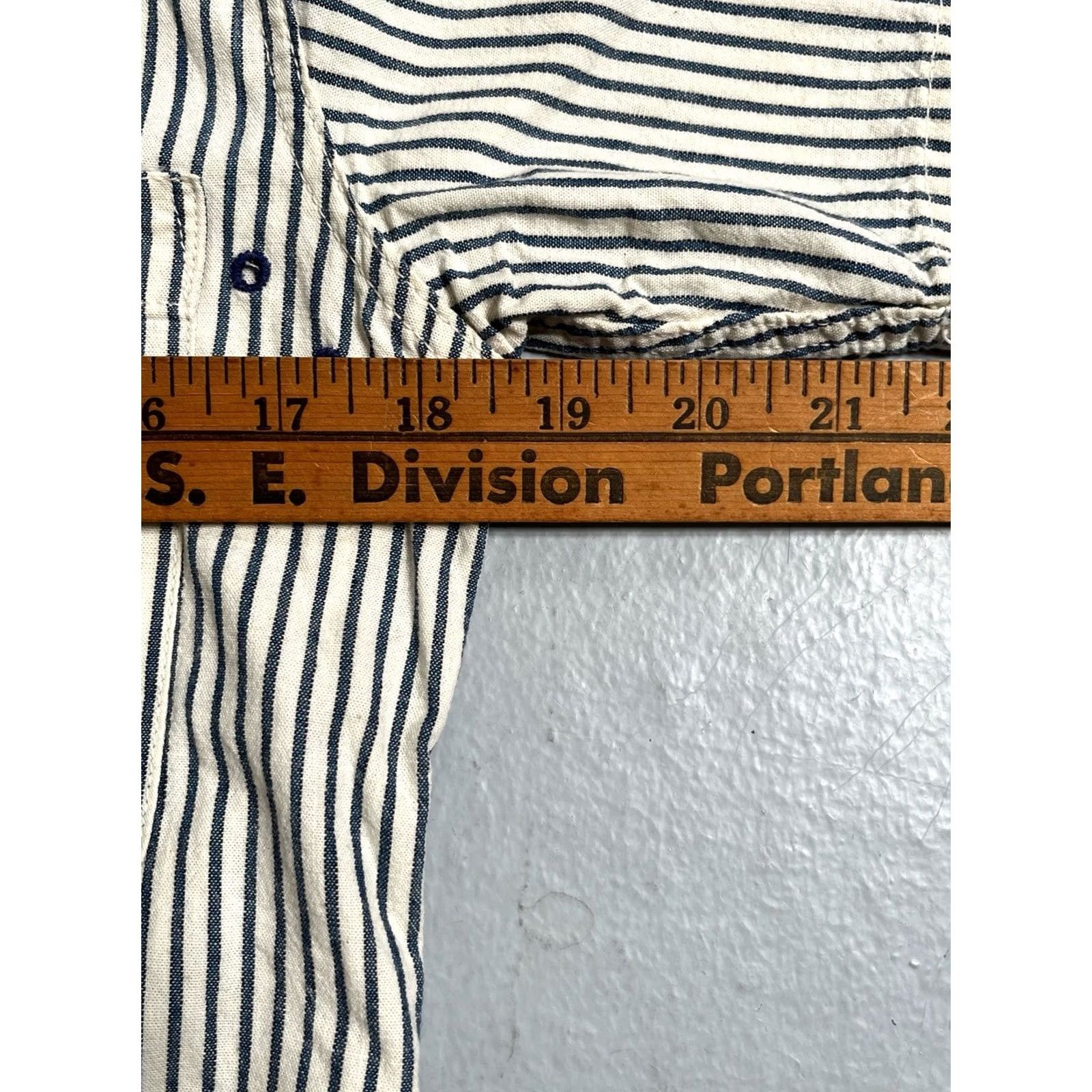 Vintage The Real McCoys Hickory Stripe Selvedge Work Shirt - Unisex Adult (XS-S) 50s/40s Military Workwear 14 Size US S / EU 44-46 / 1 - 5 Thumbnail