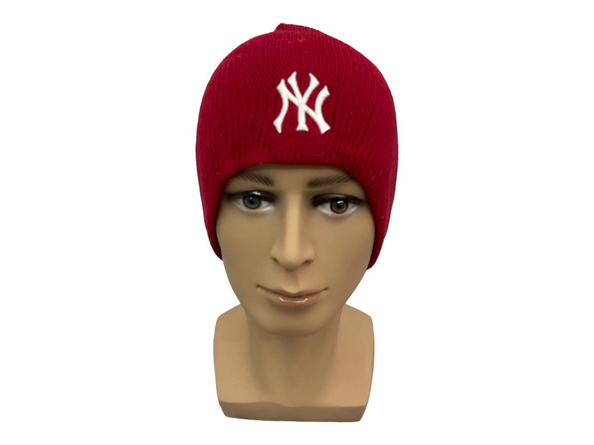 MLB New York Yankees MLB Red Knit Beanie Hat - NY Logo Size ONE SIZE - 1 Thumbnail