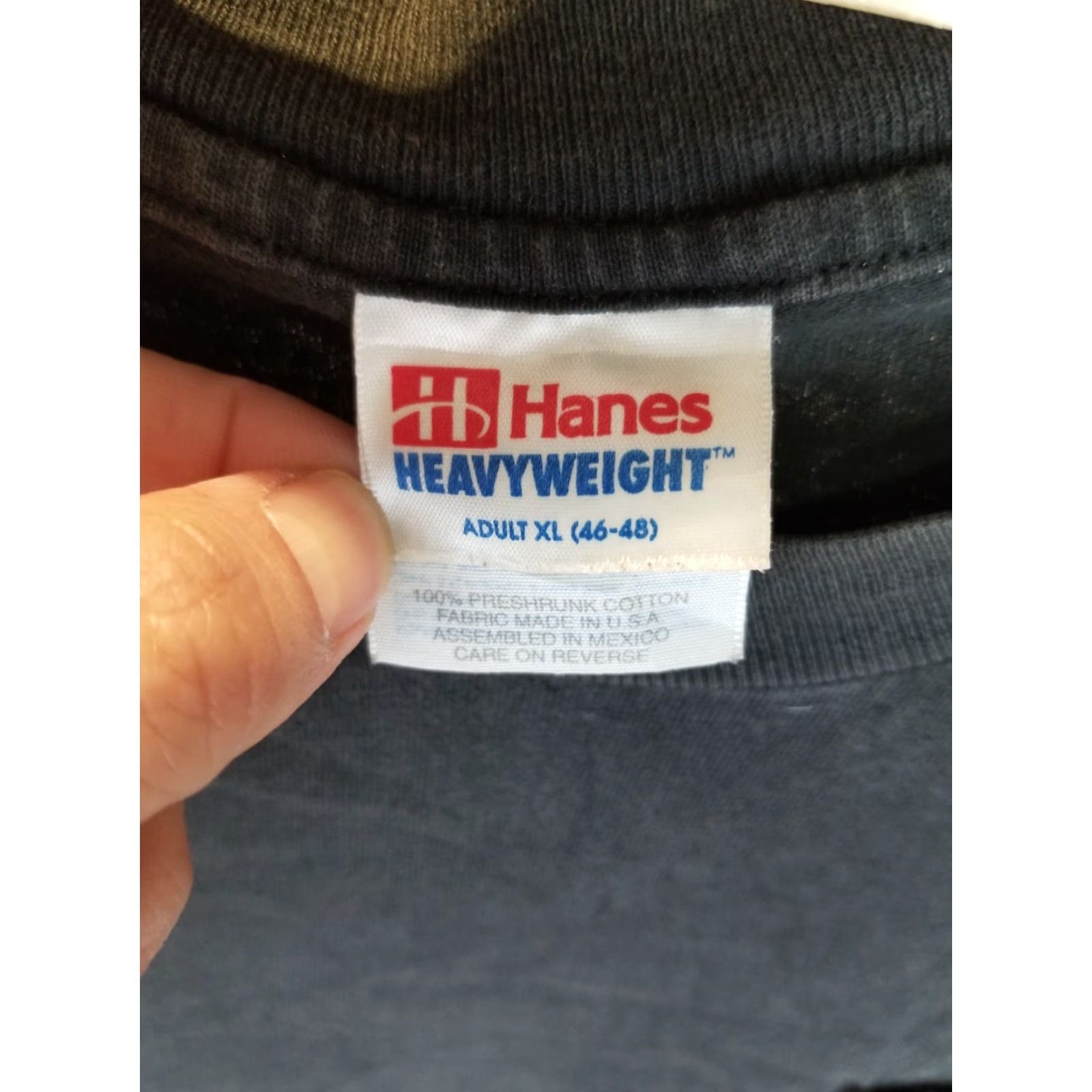 Hanes VINTAGE 90' JOE CARMEL CIGARETTE PROMO ONE POCKET BLACK T-SHIRT SZ XL Hanes T-Shirt Men XL Black Pocket Crew Neck Short Sleeve Cotton Shirt 90s Mens Size US XL / EU 56 / 4 - 5 Thumbnail