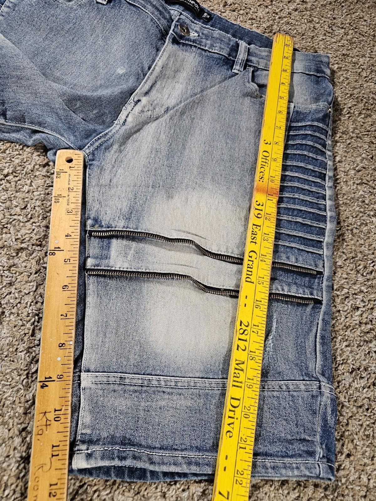 Southpole Southpole Slim 34 Jean Zipper Shorts Size US 34 / EU 50 - 5 Thumbnail