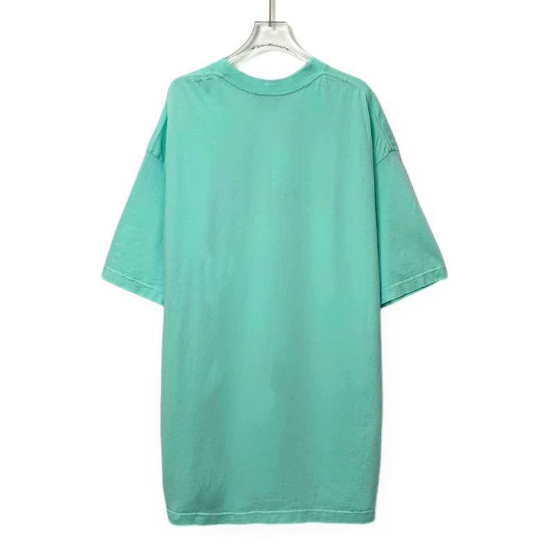 Balenciaga Balenciaga Lake green logo monogrammed cotton crew neck sh Size US L / EU 52-54 / 3 - 2 Thumbnail