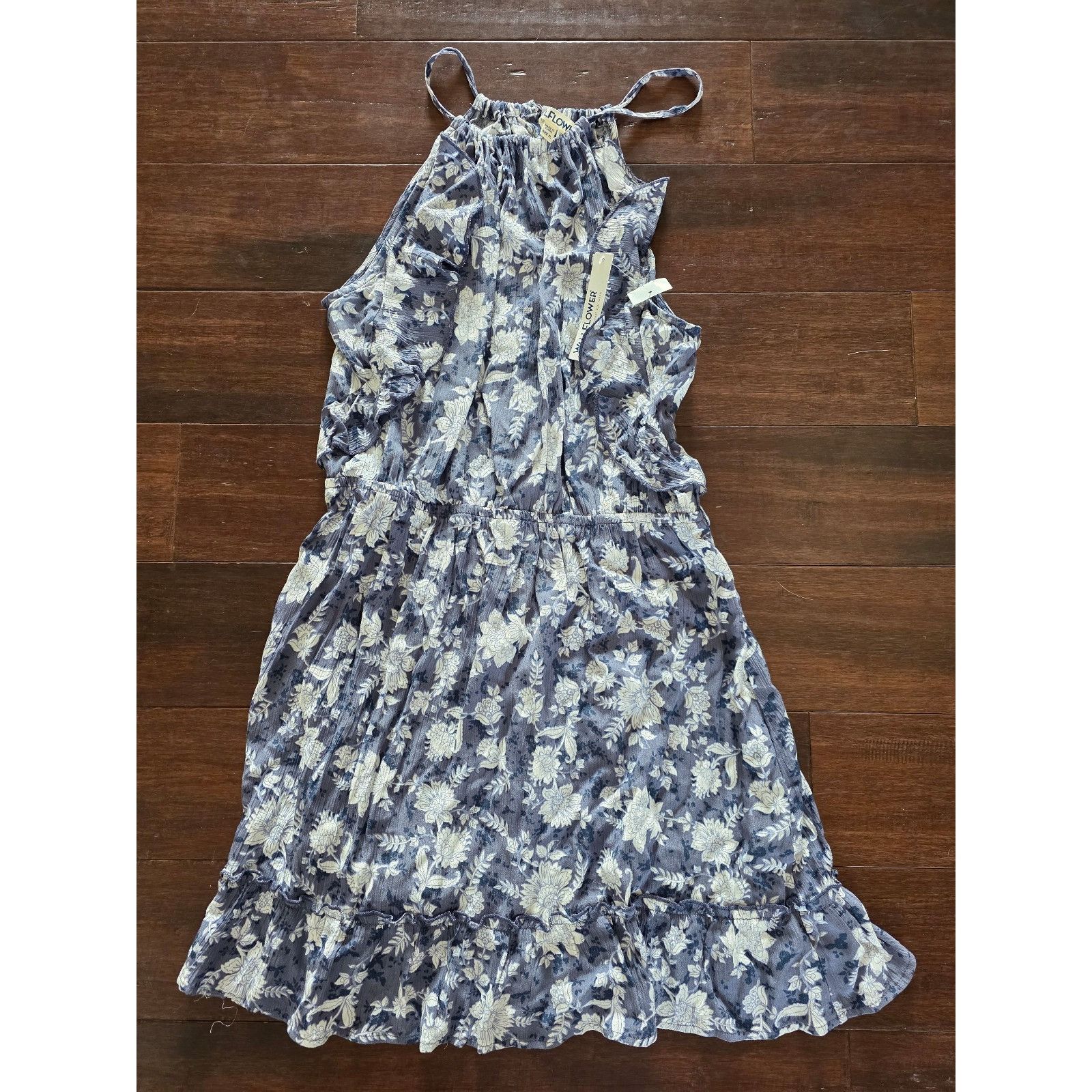 Other NWT Wallflower Junior's XL Mini Dress Fit & Flare Gray Blue Size XL / US 12-14 / IT 48-50 - 1 Thumbnail