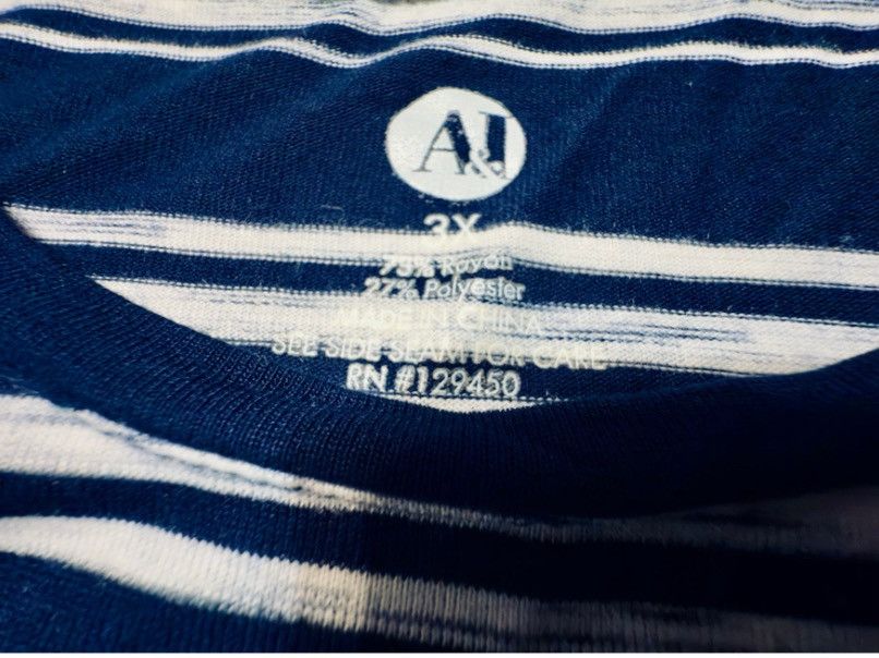 Other A&I Blue Striped Long Sleeve Top – Size 3X – High-Low Hem Size 3XL / US 20-22 - 3 Thumbnail