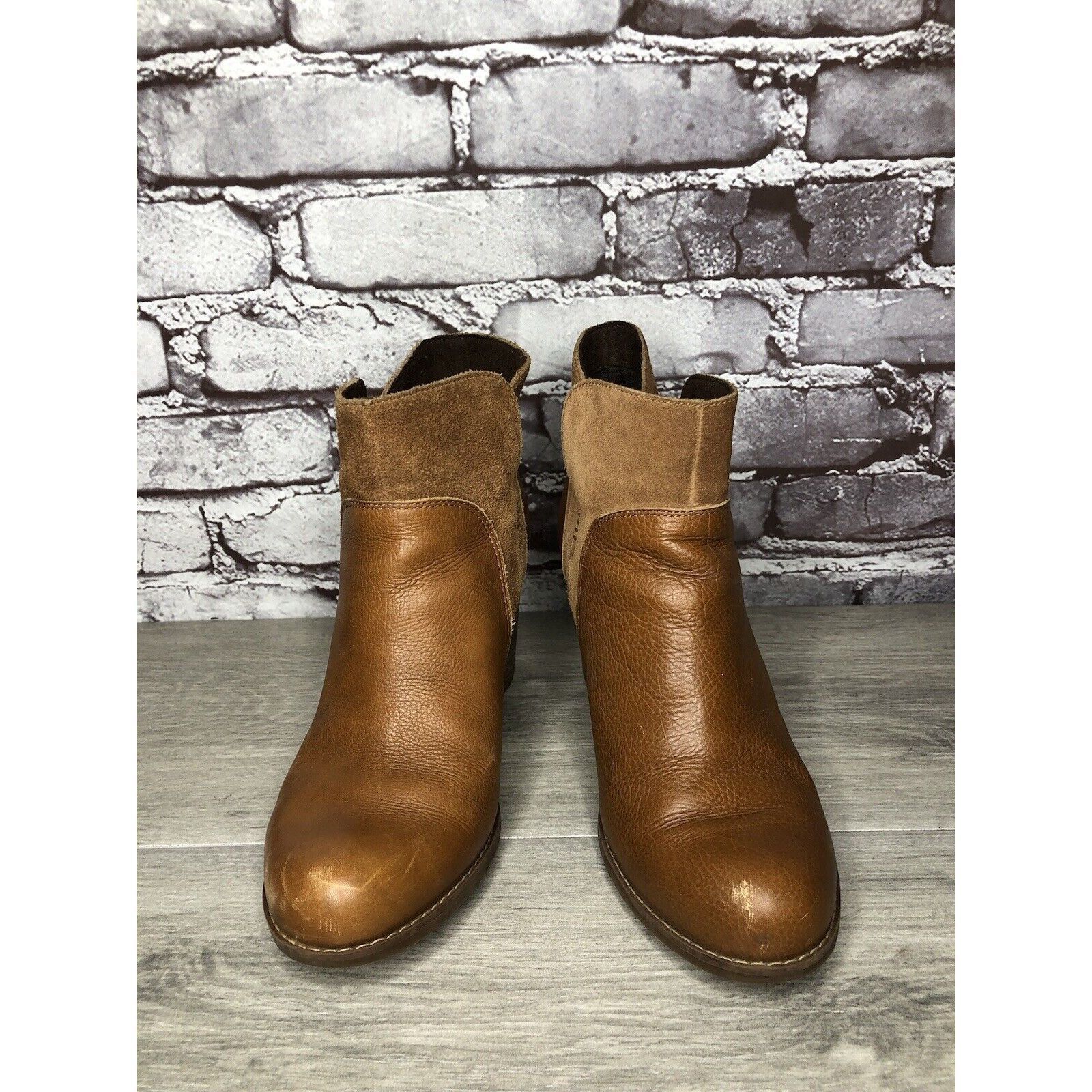 Timberland Timberland A1623 A0560 Brown Leather Suede Heel Booties Boot Size US 8 / IT 38 - 21 Thumbnail