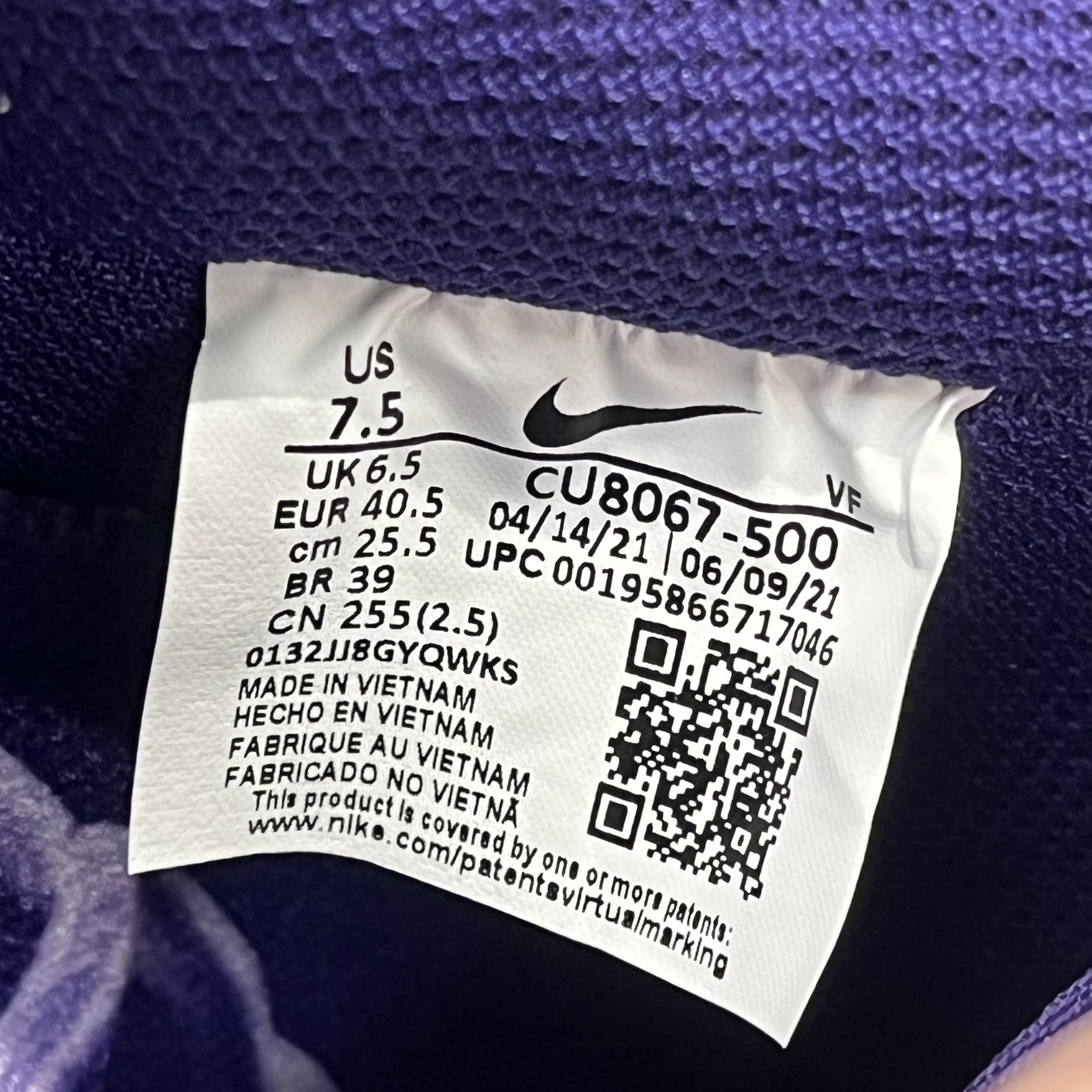 Nike Nike Aair Force 1 Low Skeleton Purple Halloween 2021 Size US 7.5 / EU 40-41 - 7 Thumbnail