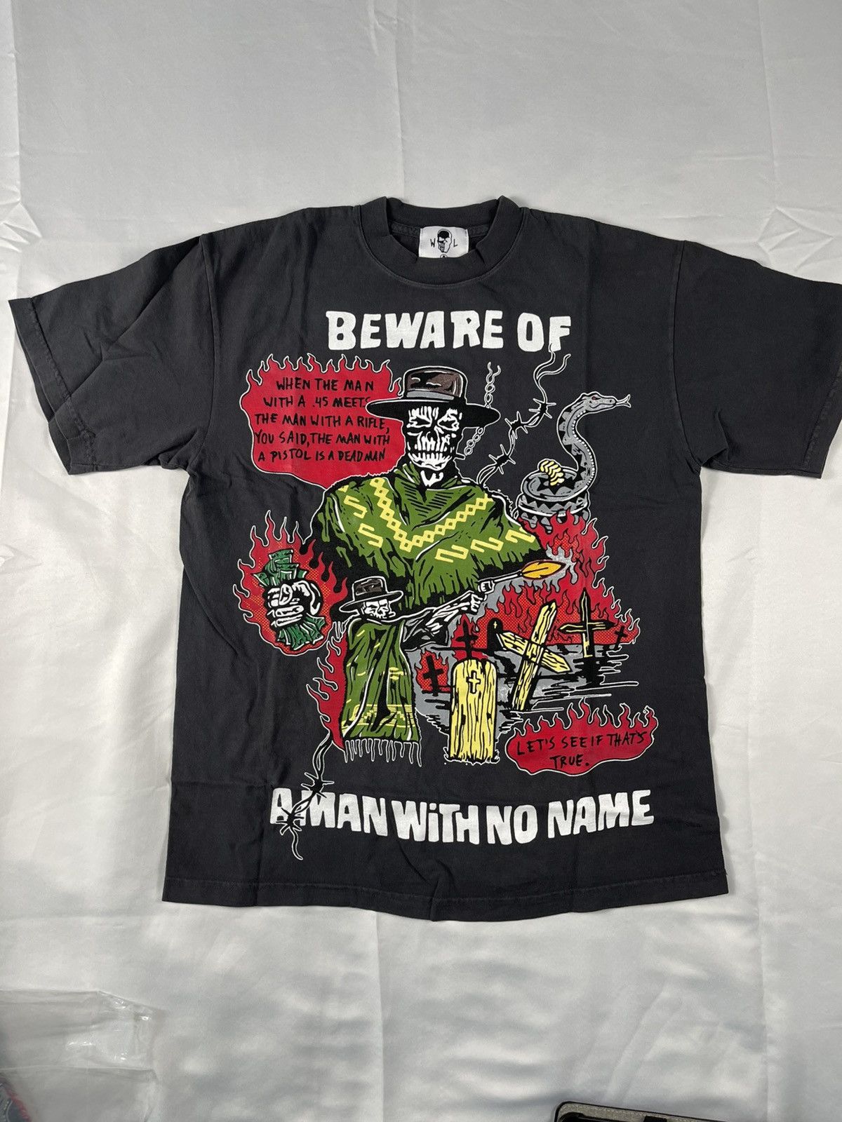 Warren Lotas Warren Lotas Beware Of A Man With No Name Tee Black, M, New Size US M / EU 48-50 / 2 - 1 Thumbnail
