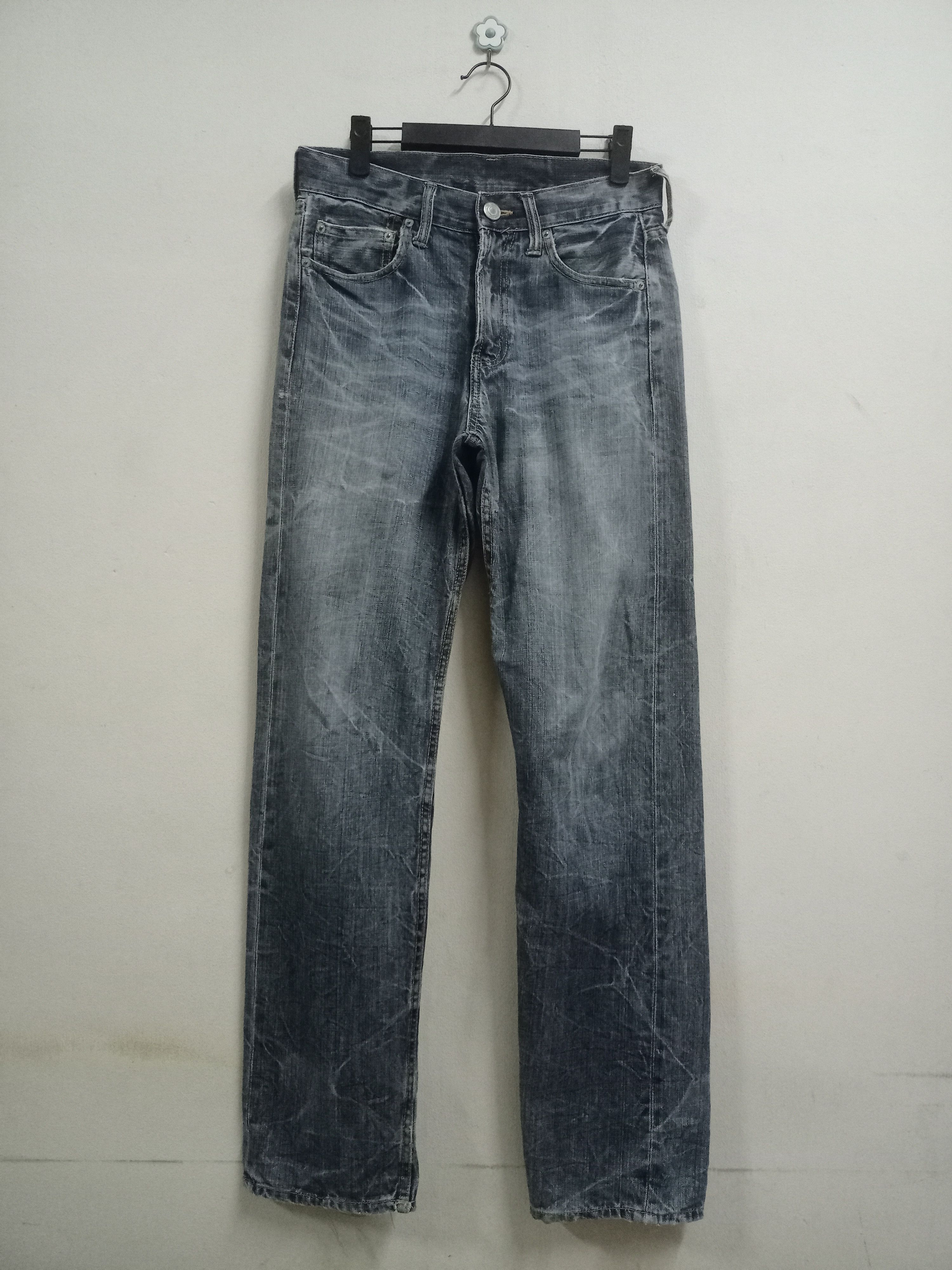 Japanese Brand Vintage Japanese Brand Distressed Straight Loose Jeans Size US 29 - 1 Thumbnail