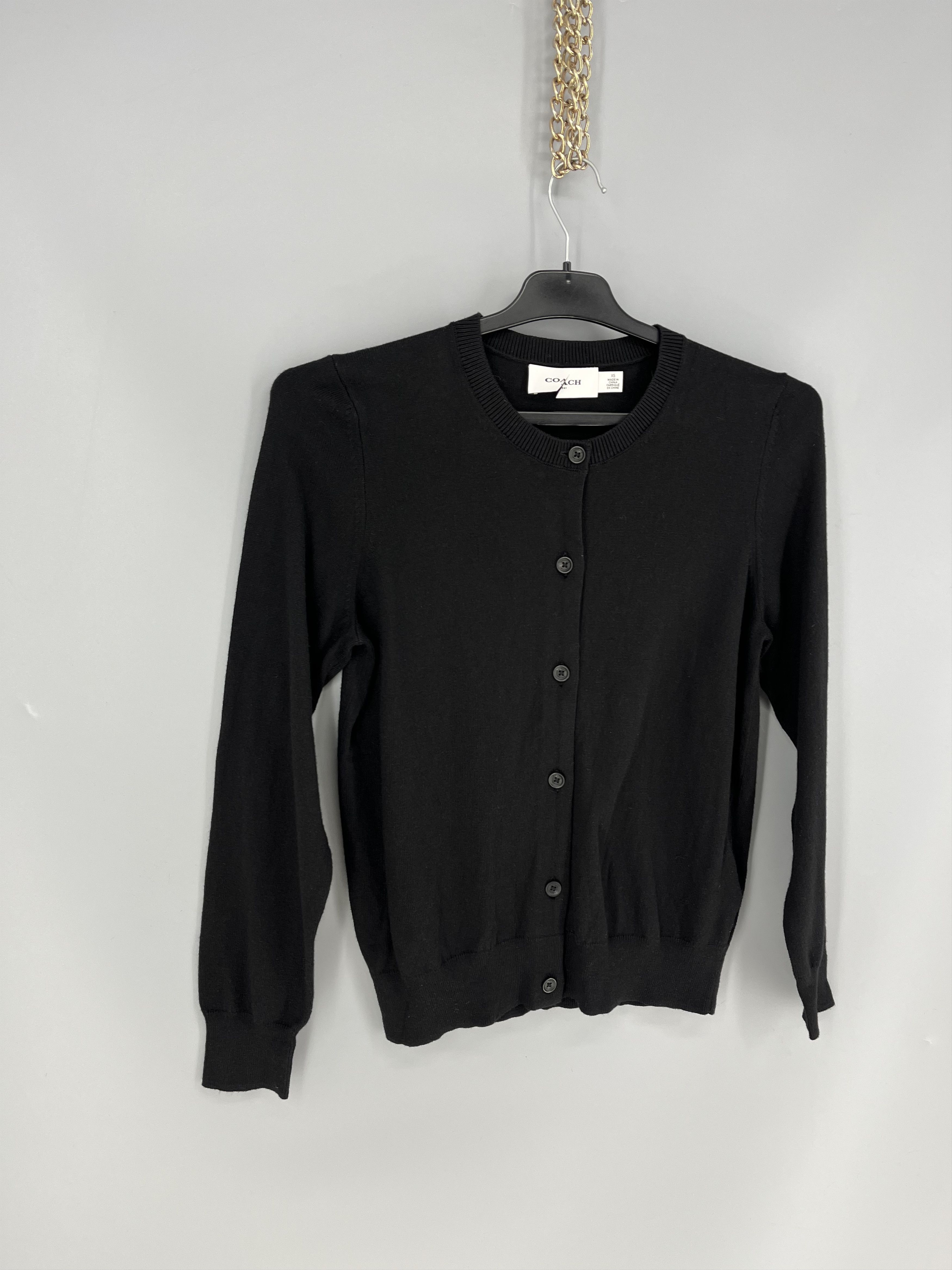 Coach Coach Cardigan Sweater Women's Size XS Long Sleeve Black Size XS / US 0-2 / IT 36-38 - 2 Thumbnail