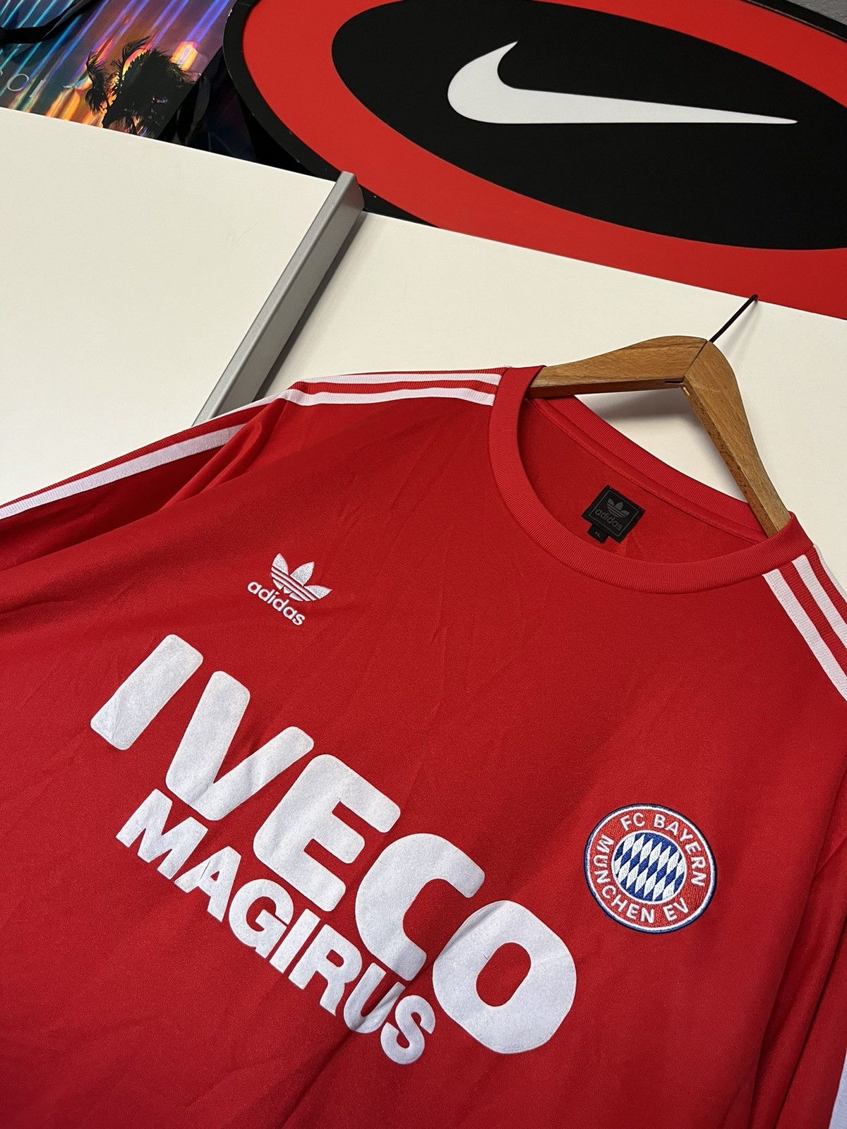 Adidas × Vintage Vintage 90’s Adidas x FC Bayern Munchen Jersey / Kit Home 80 Size US XL / EU 56 / 4 - 2 Thumbnail
