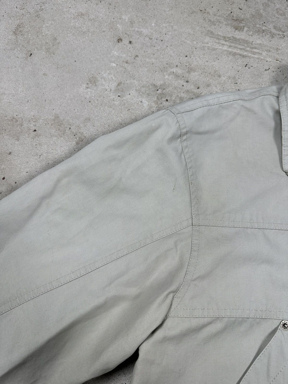 Japanese Brand × Vintage Vintage Y2K Work Style Utility Beige Bomber Jacket Size US L / EU 52-54 / 3 - 4 Thumbnail