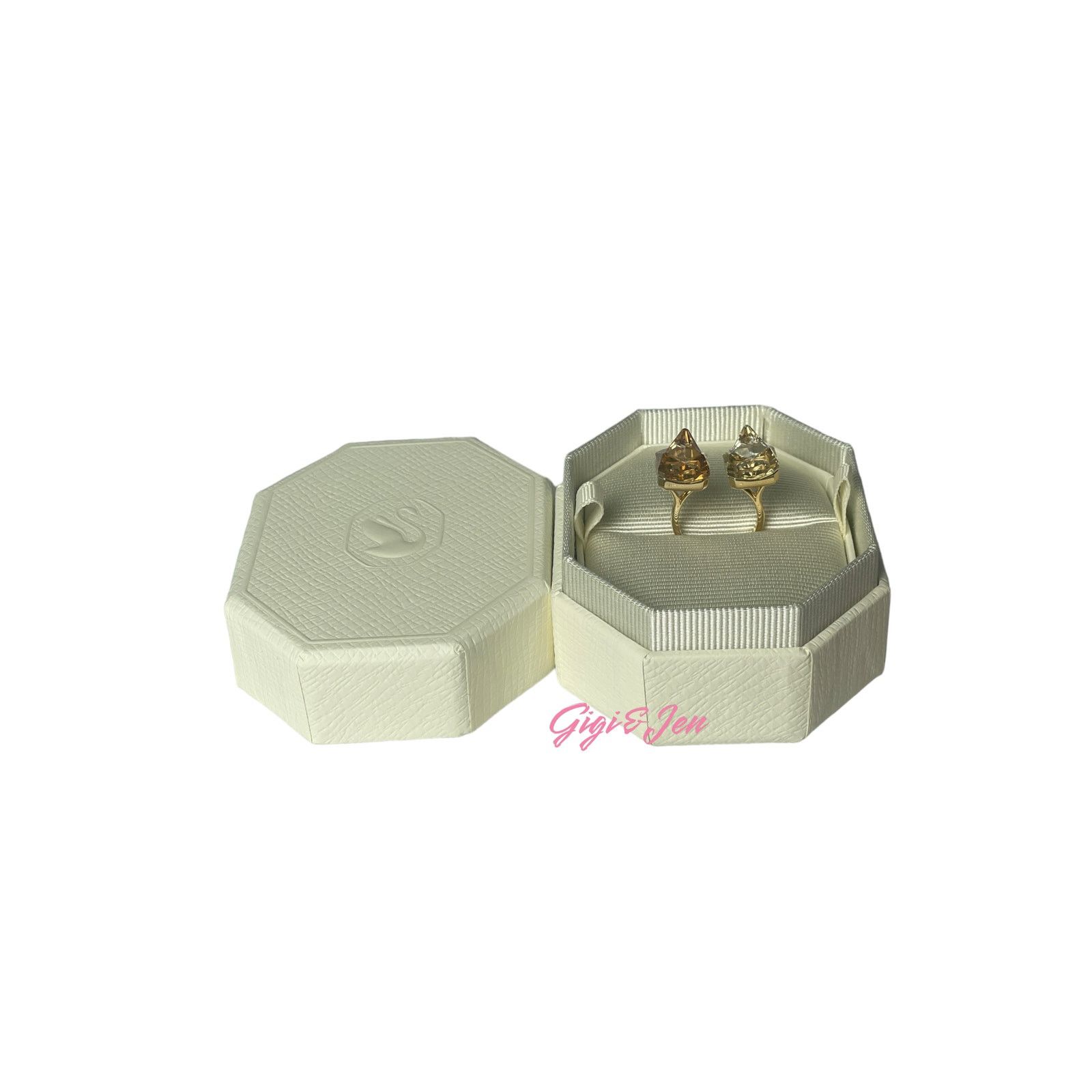 Swarovski Swarovski Ortyx open ring Pyramid cut plated 52/6 Size ONE SIZE - 3 Thumbnail