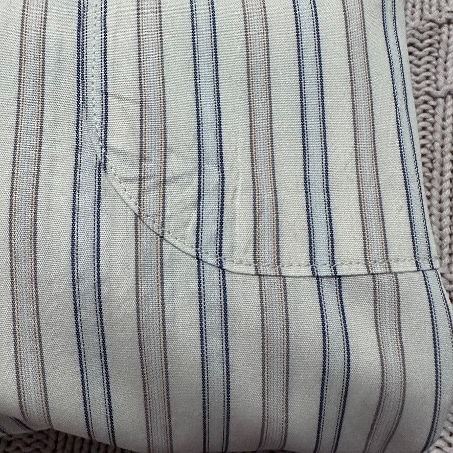 Burberry Vintage Burberry cream striped button down size 16.5 Size US L / EU 52-54 / 3 - 4 Thumbnail