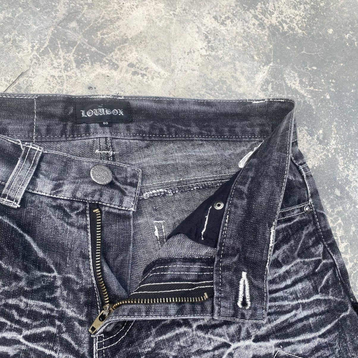 LOWBOX LOWBOX Distressed Wolf Crop Jeans Size US 30 / EU 46 - 15 Thumbnail
